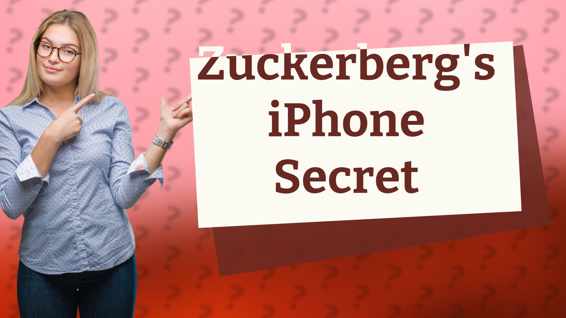Zuckerberg's iPhone Secret