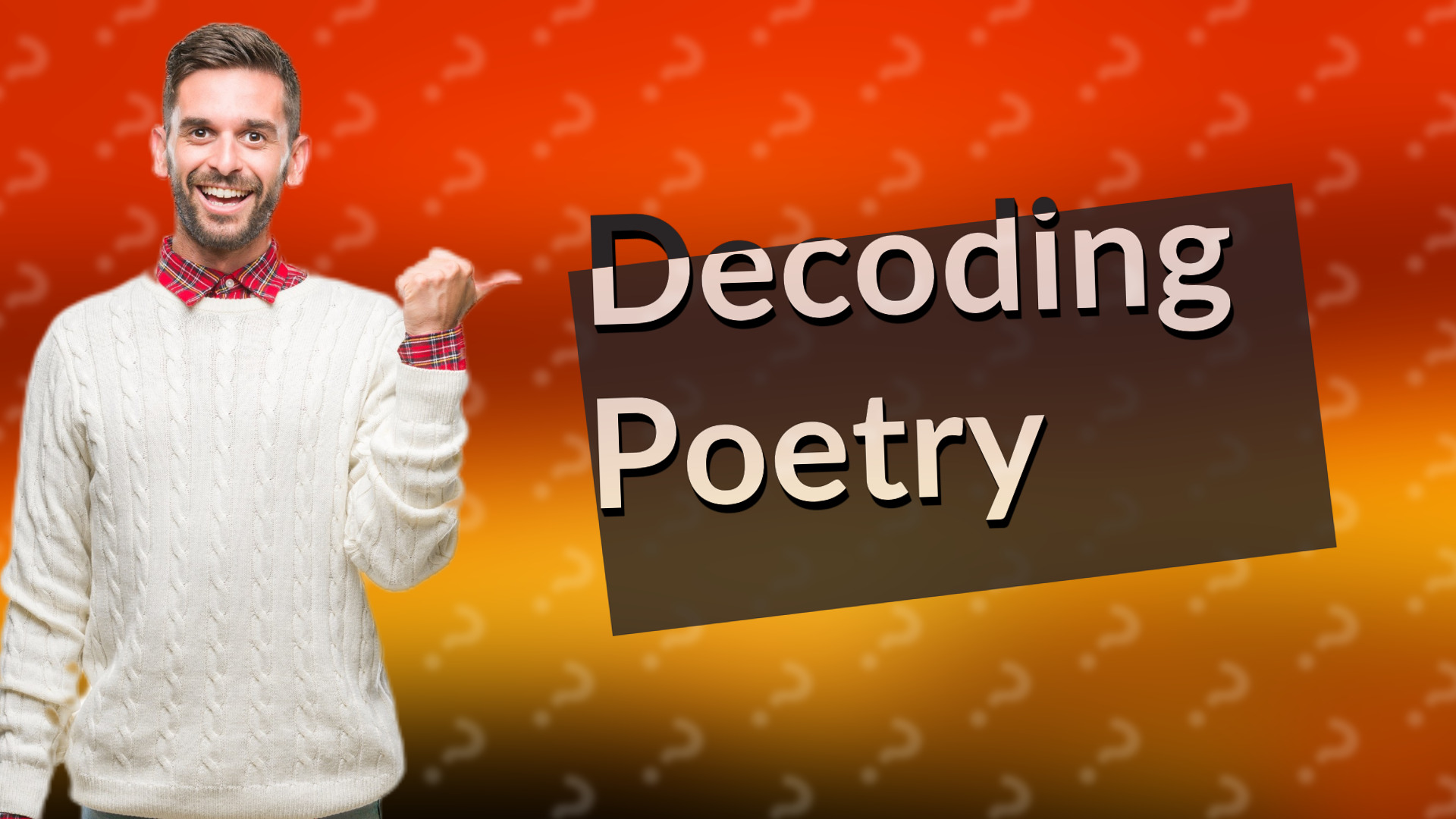 Decoding Poetry