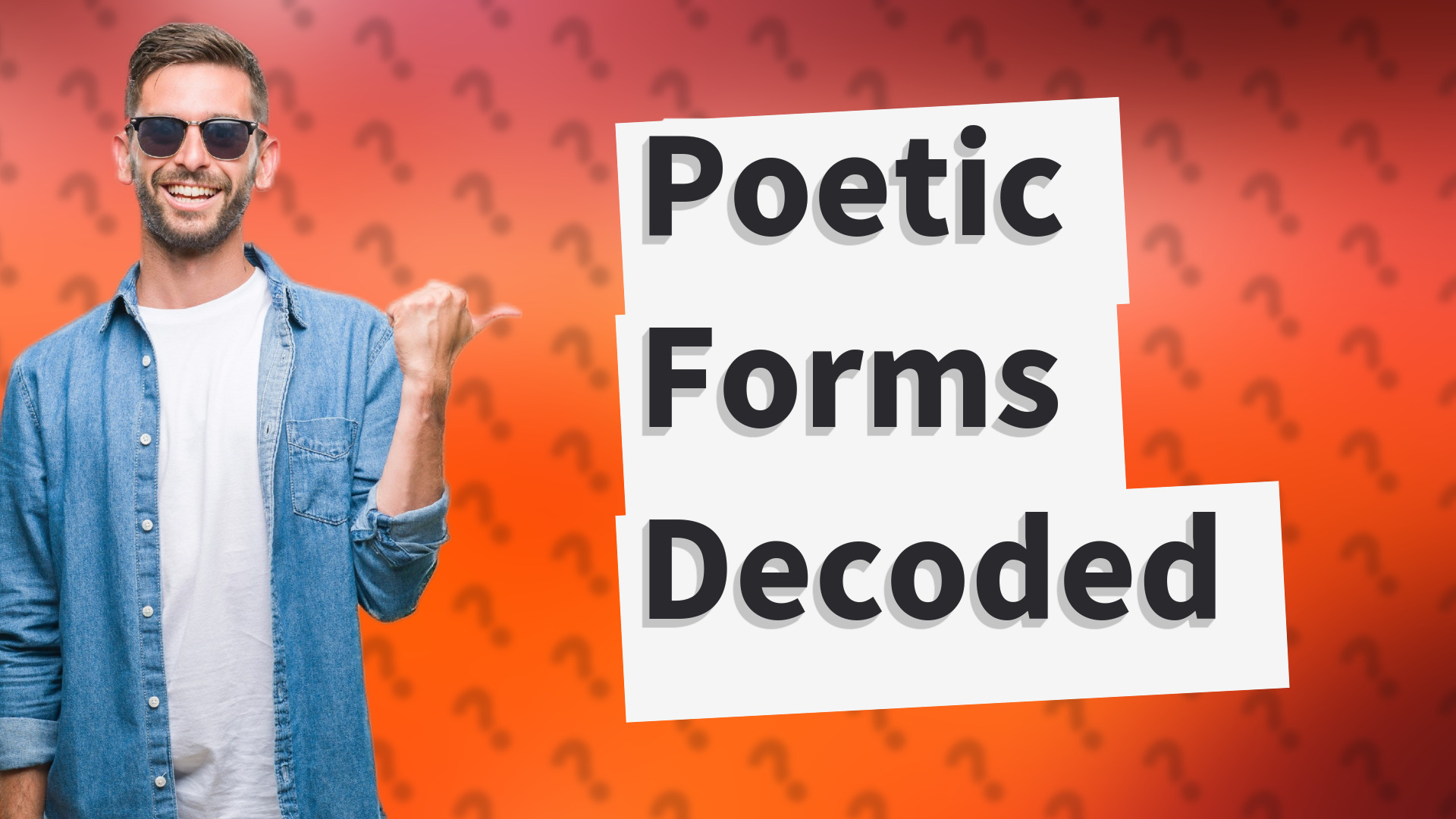 Poetic Forms Decoded