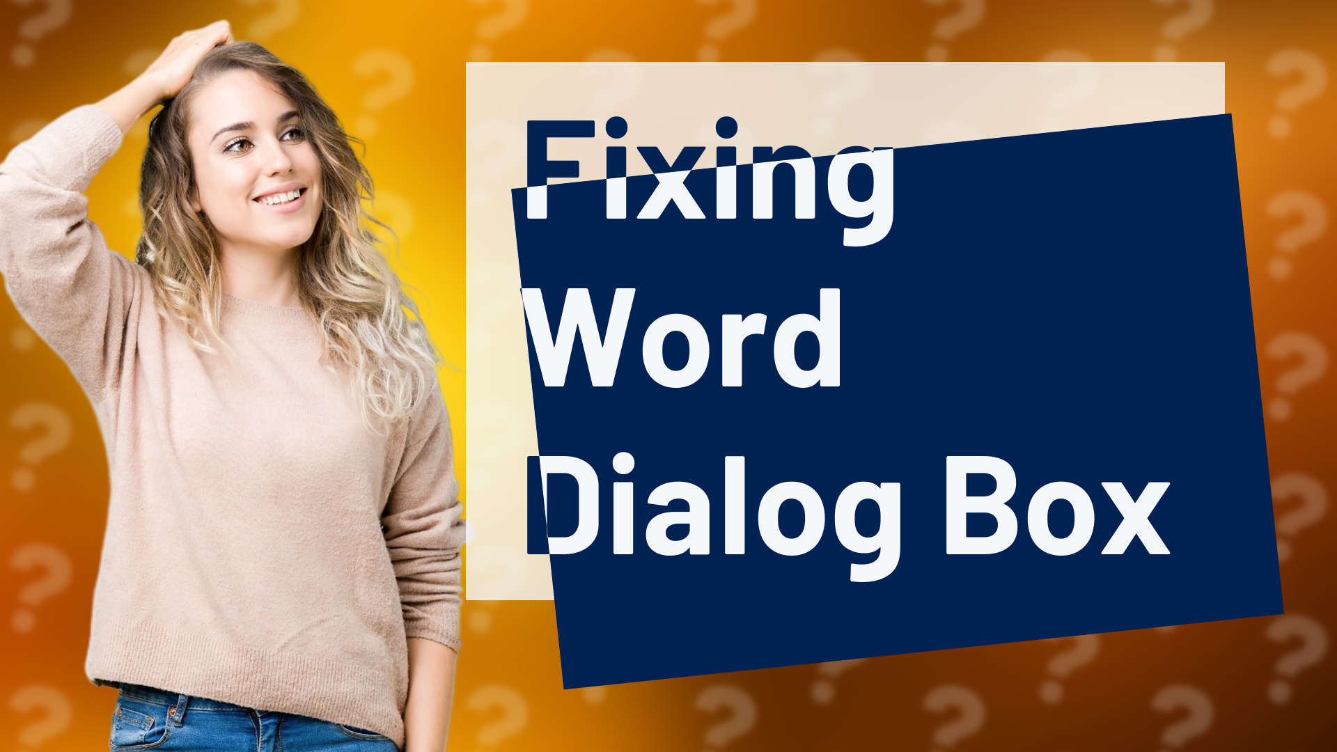 Fixing Word Dialog Box