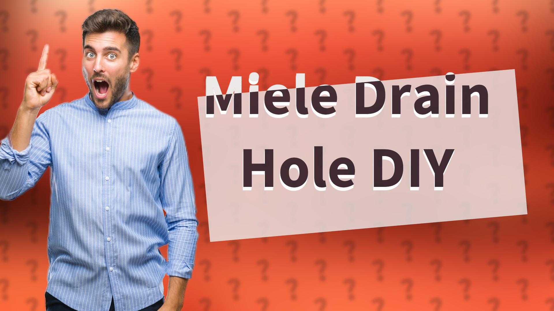 Miele Drain Hole DIY