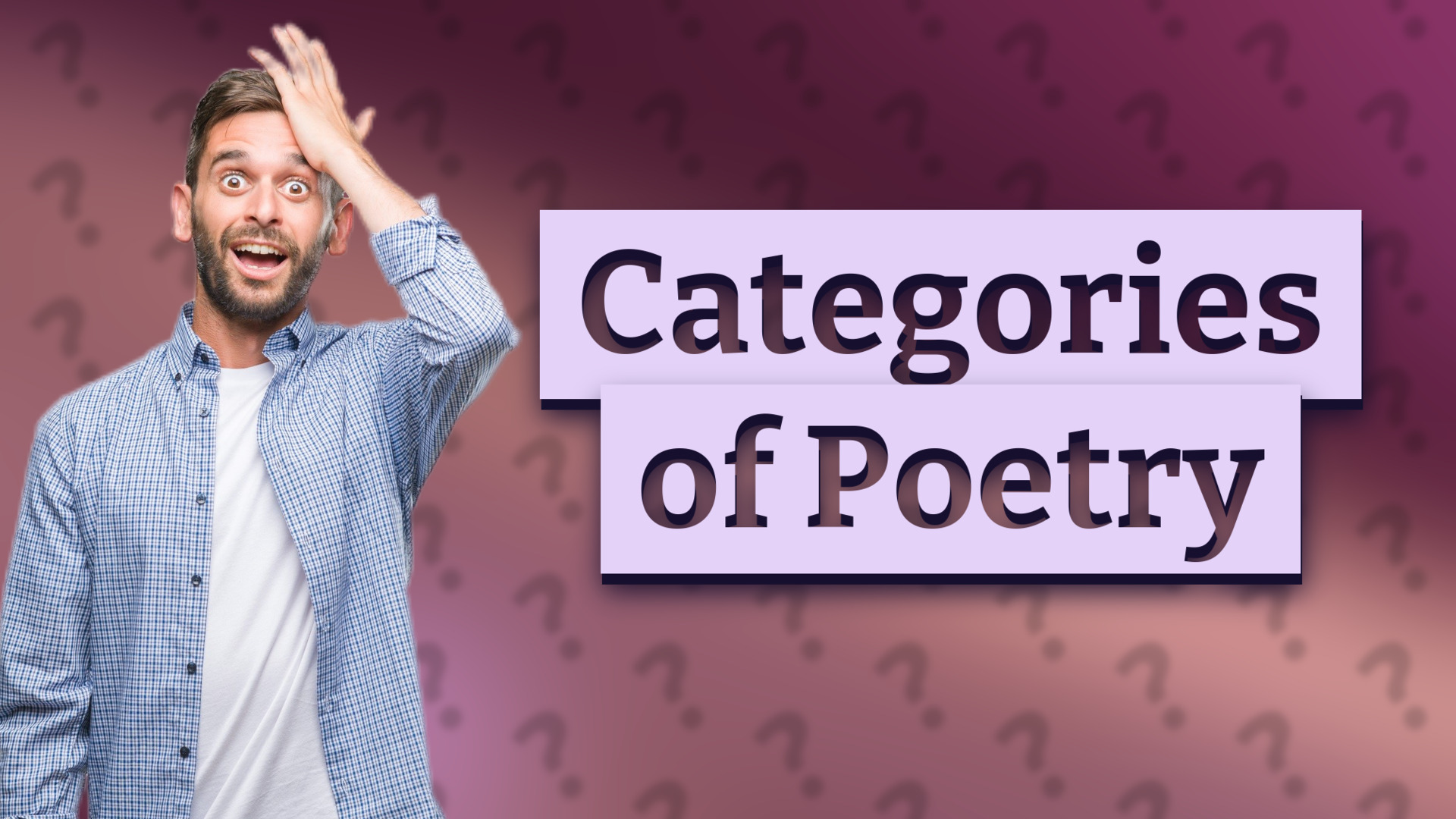 Categories of Poetry