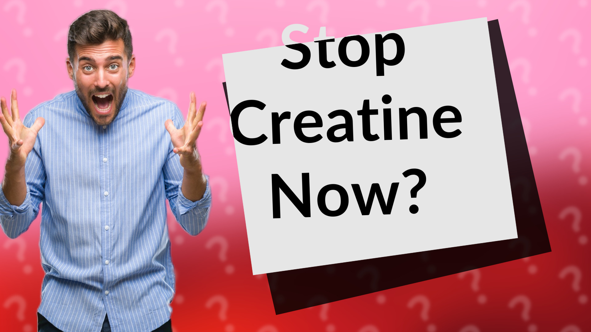 Stop Creatine Now?