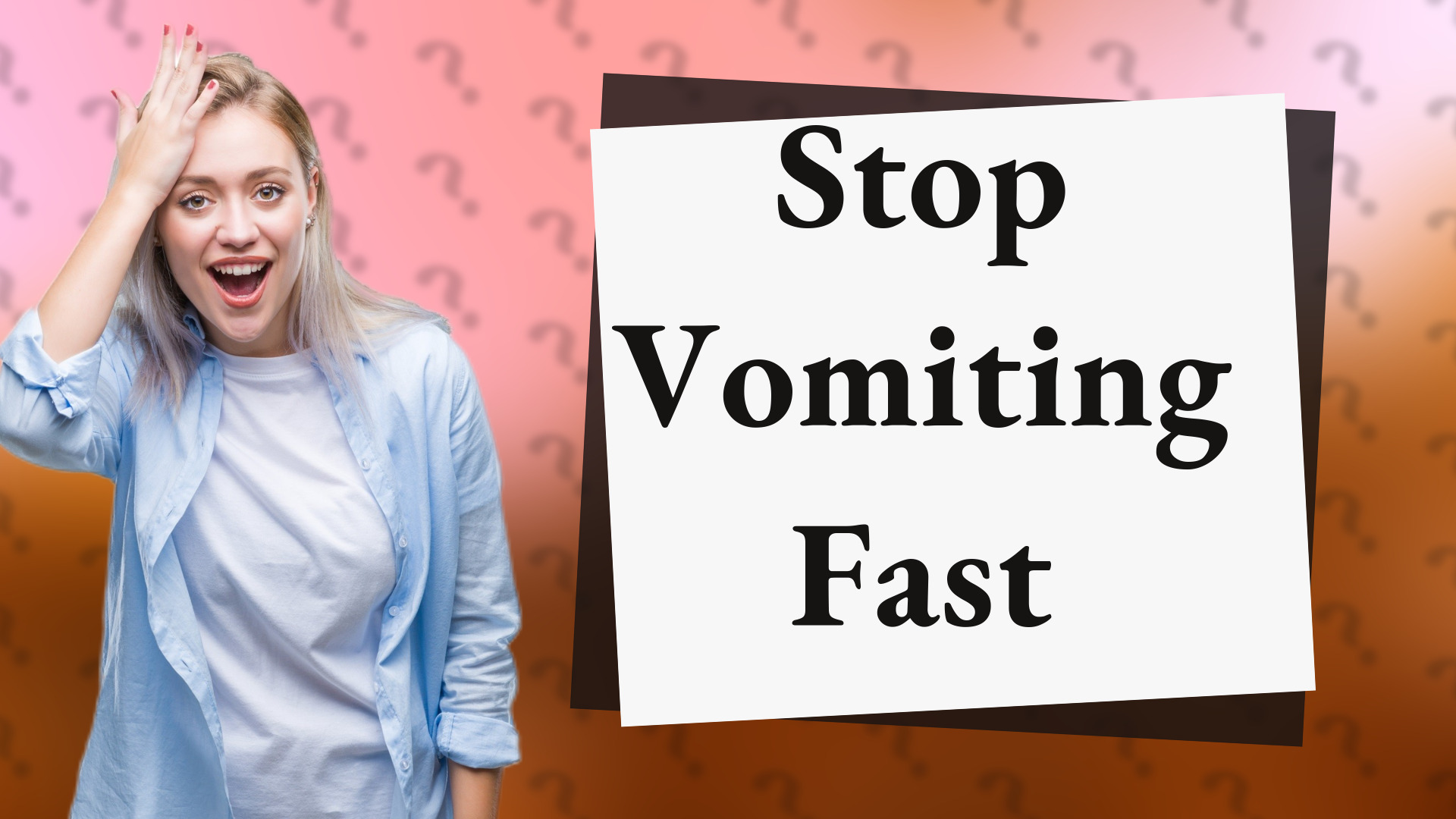 Stop Vomiting Fast