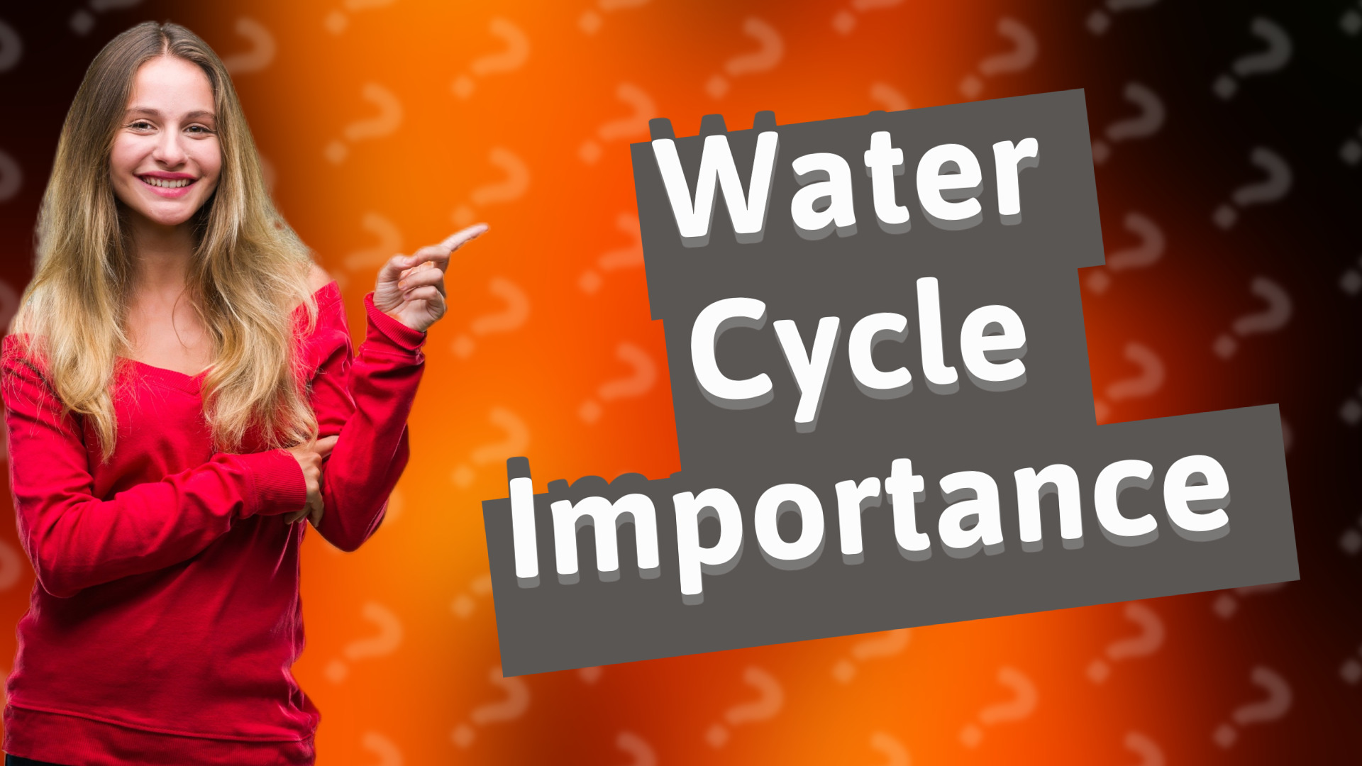 Water Cycle Importance