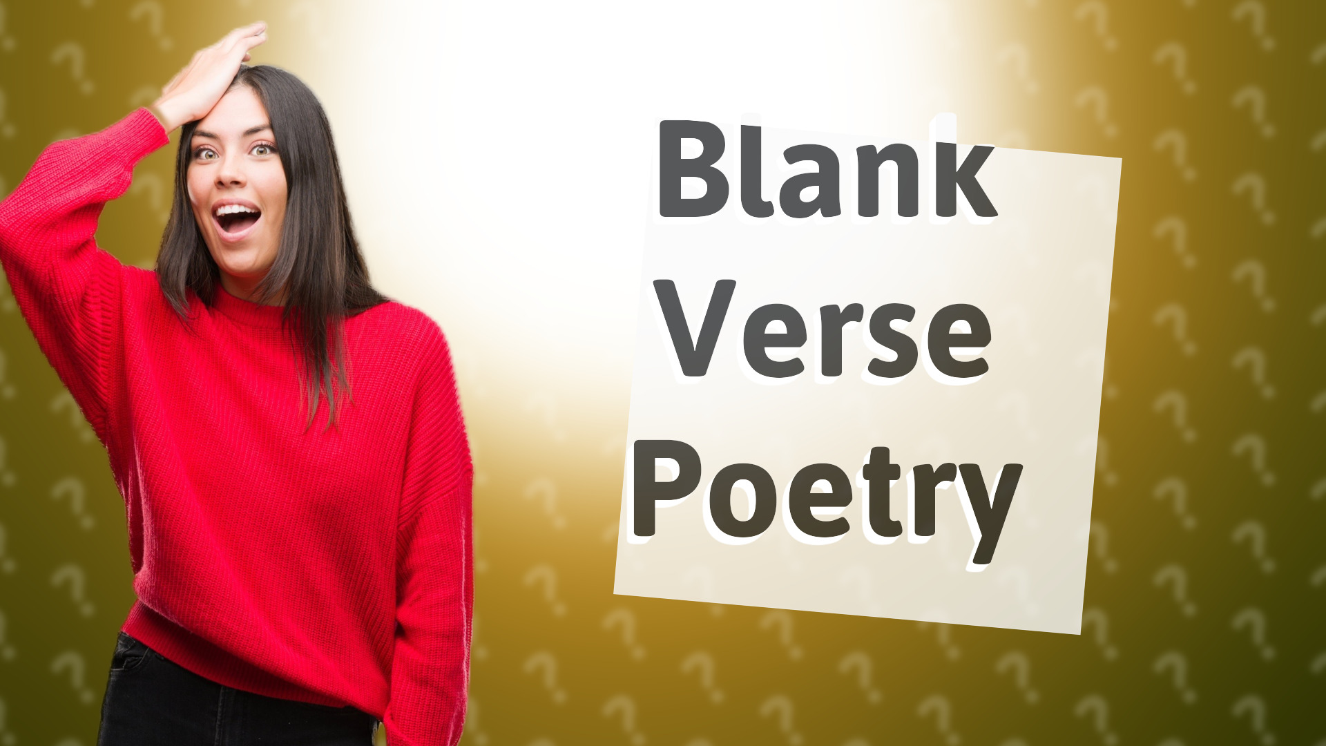 Blank Verse Poetry