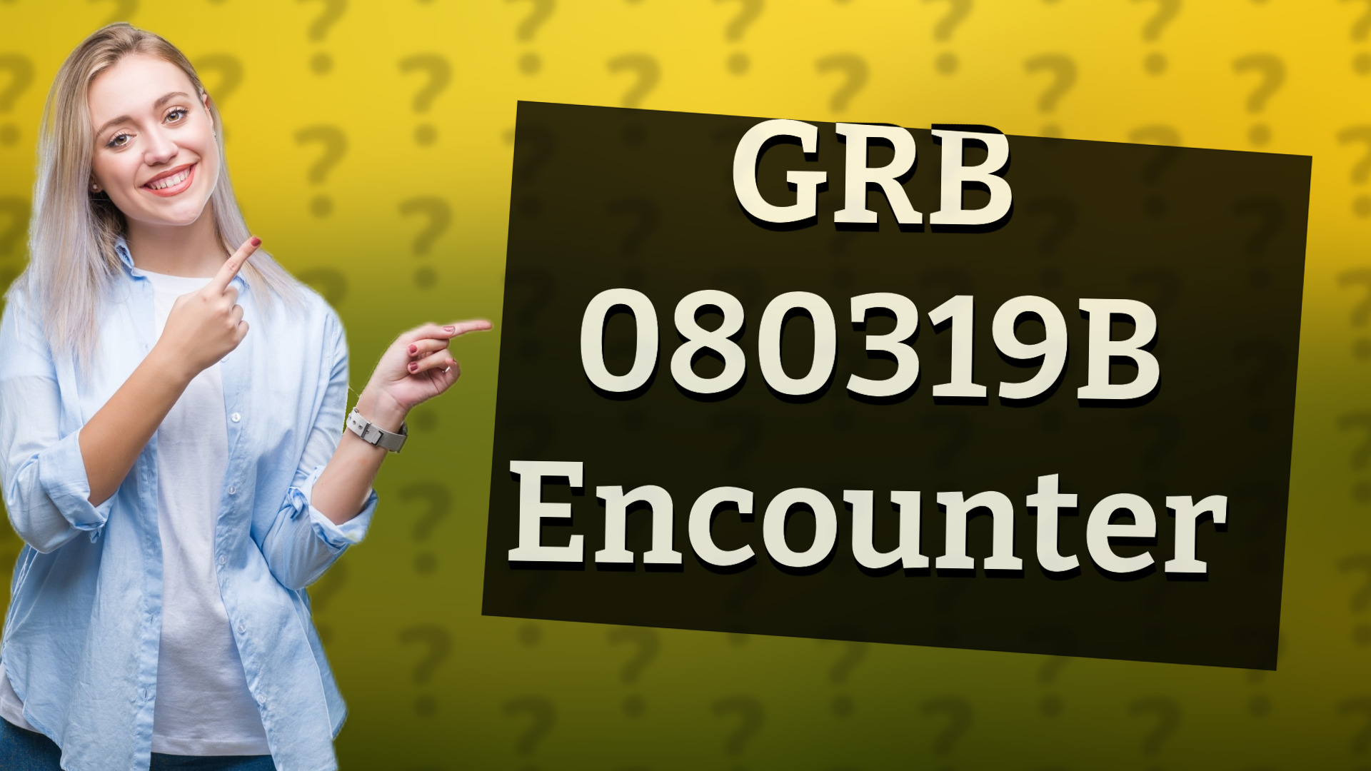 GRB 080319B Encounter