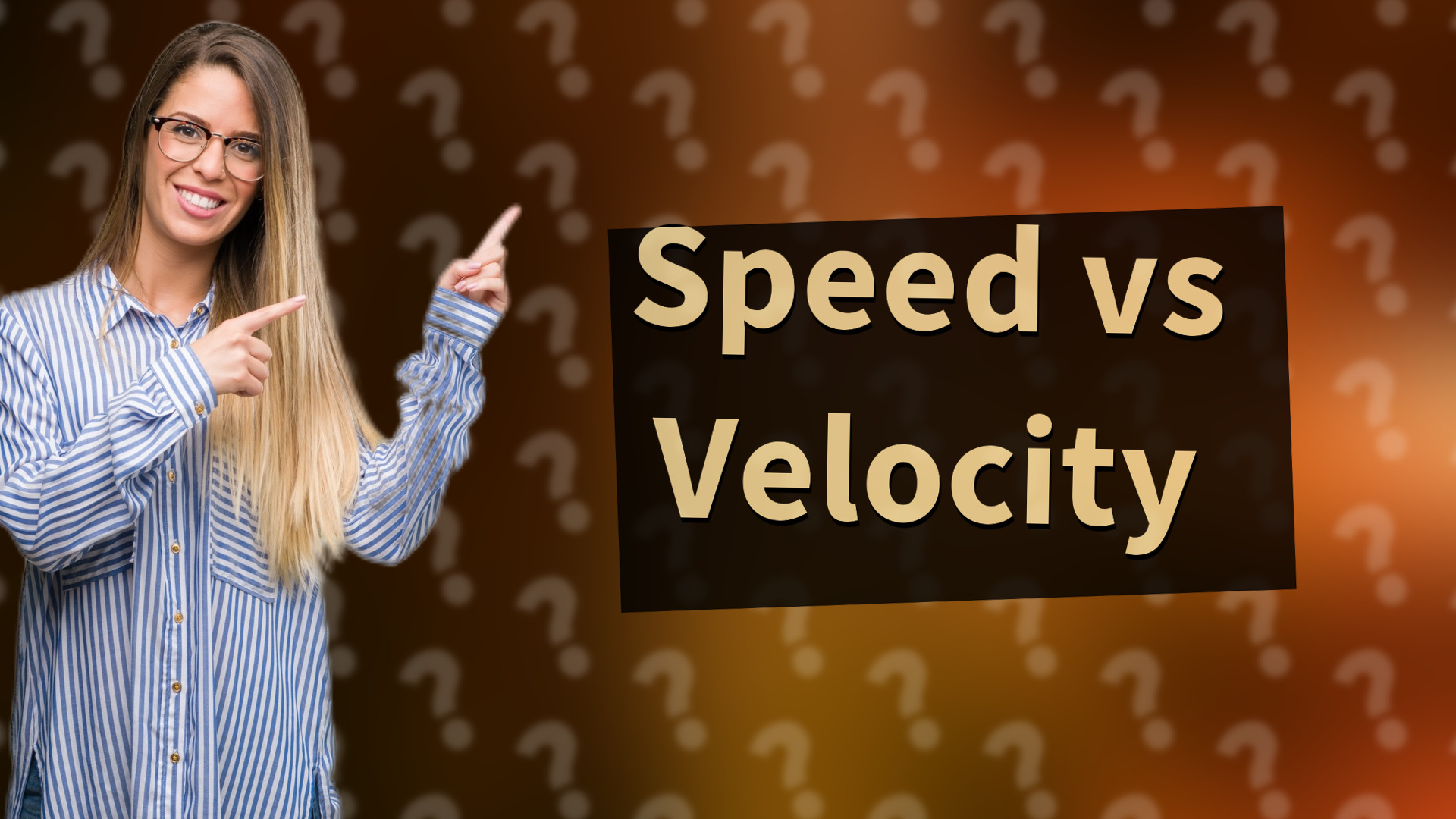 Speed vs Velocity
