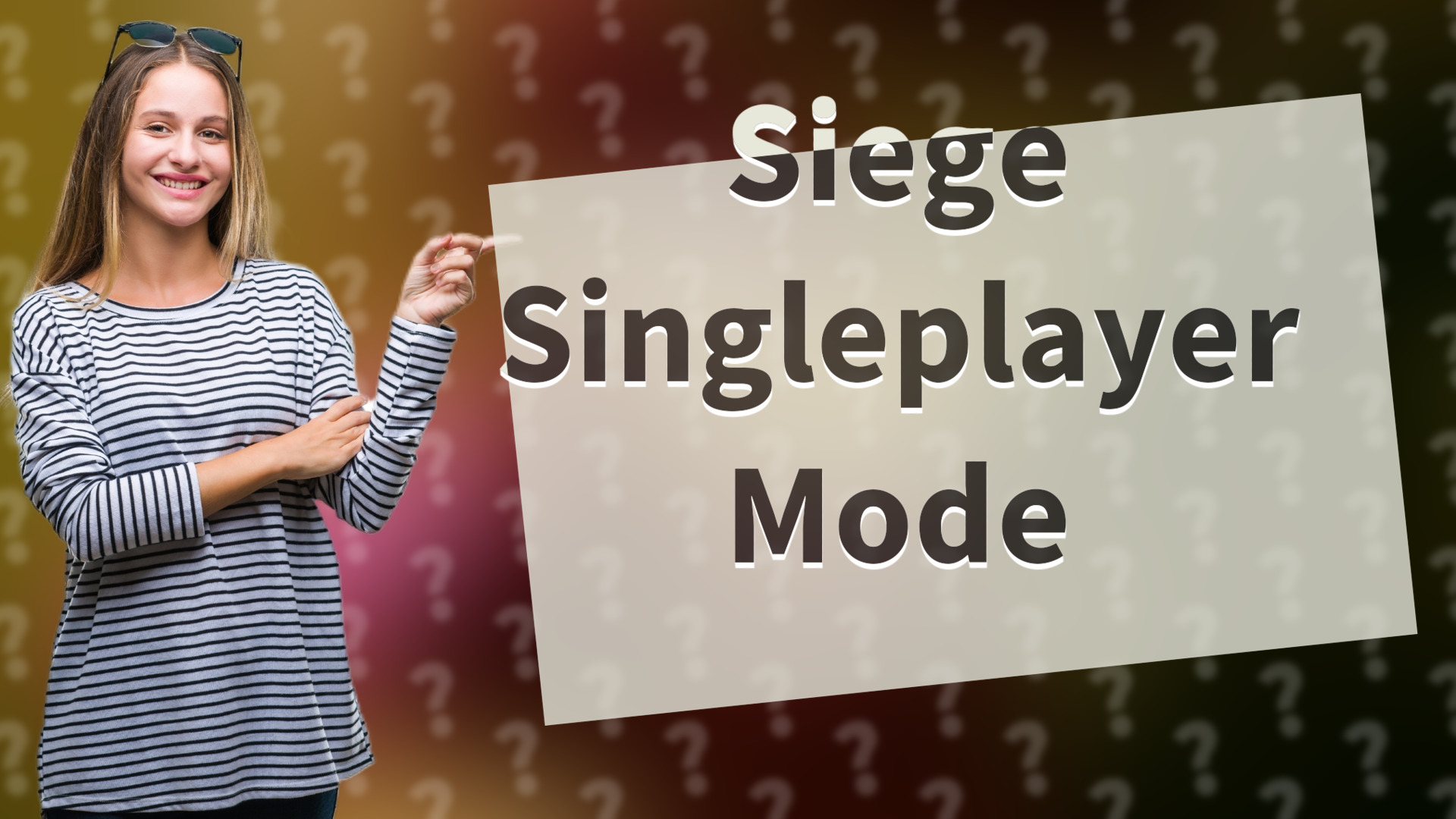 Siege Singleplayer Mode