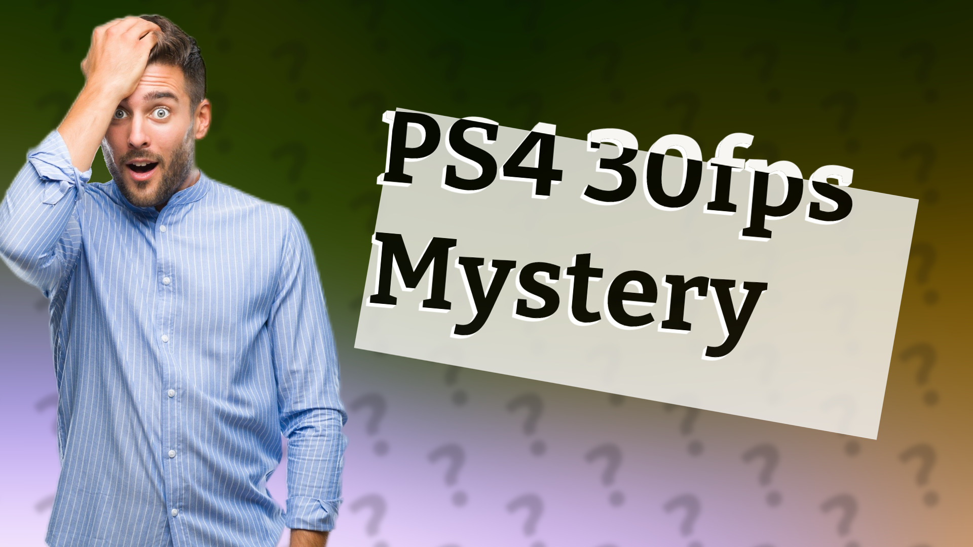 PS4 30fps Mystery
