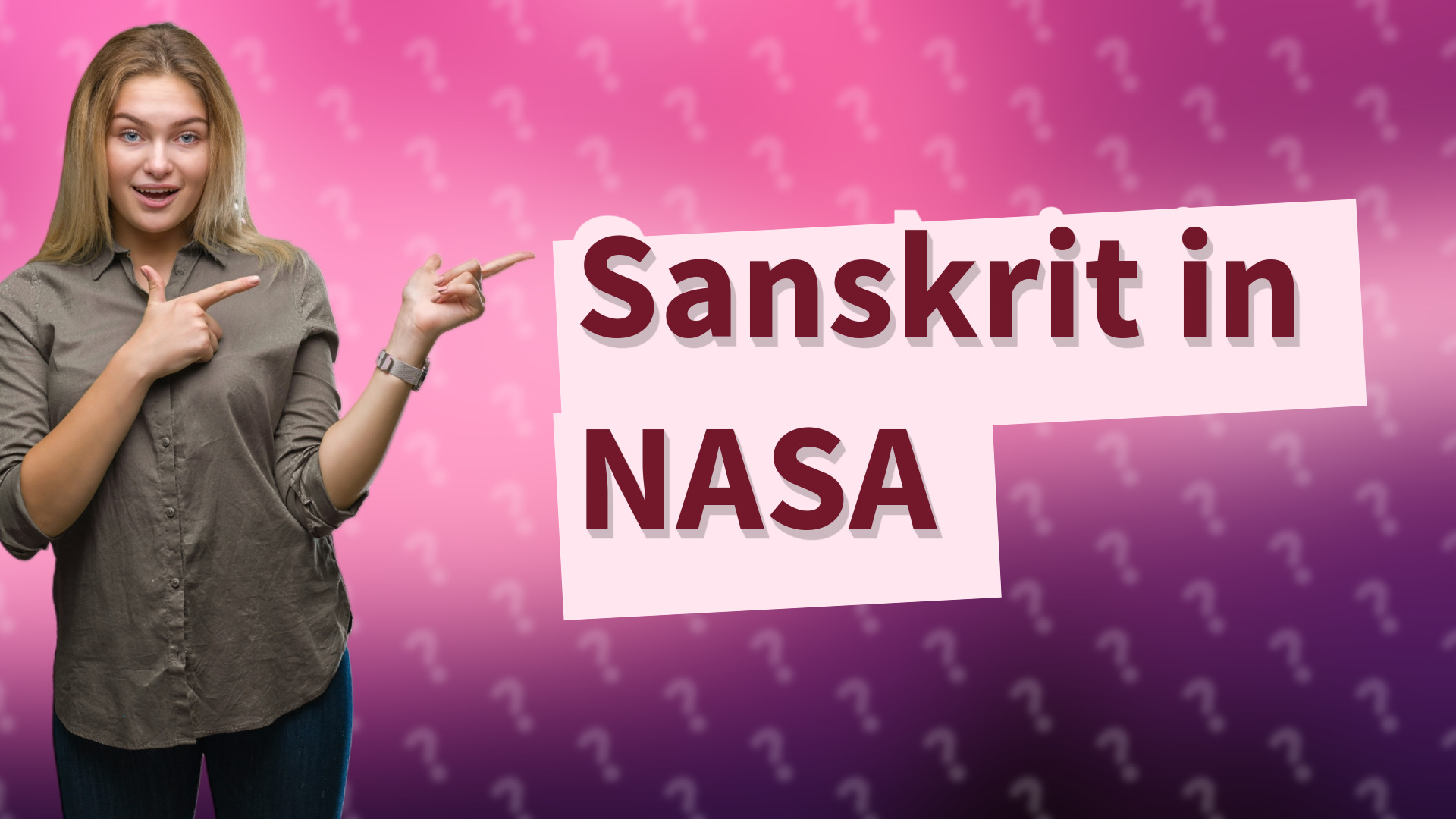 Sanskrit in NASA