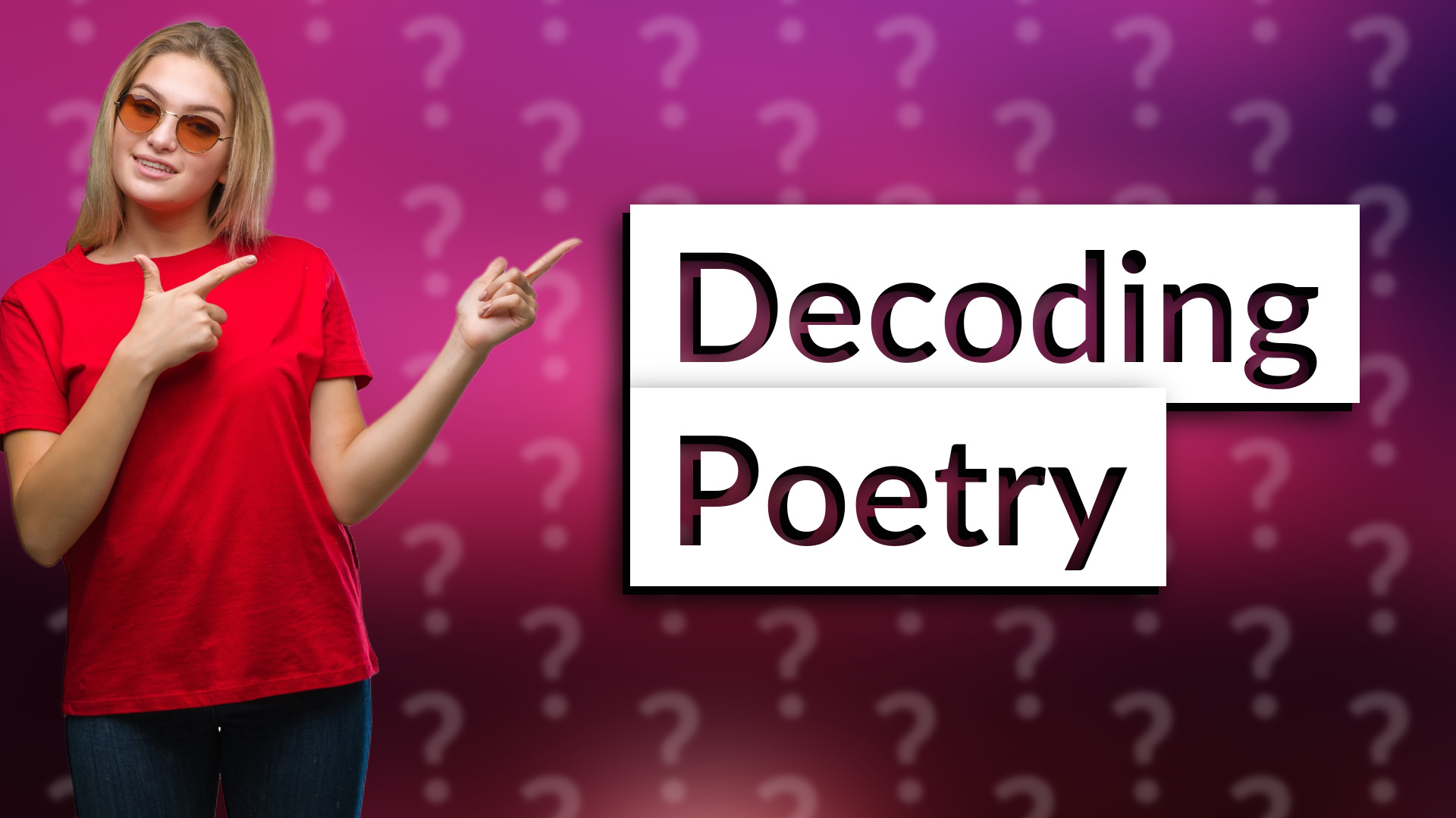 Decoding Poetry