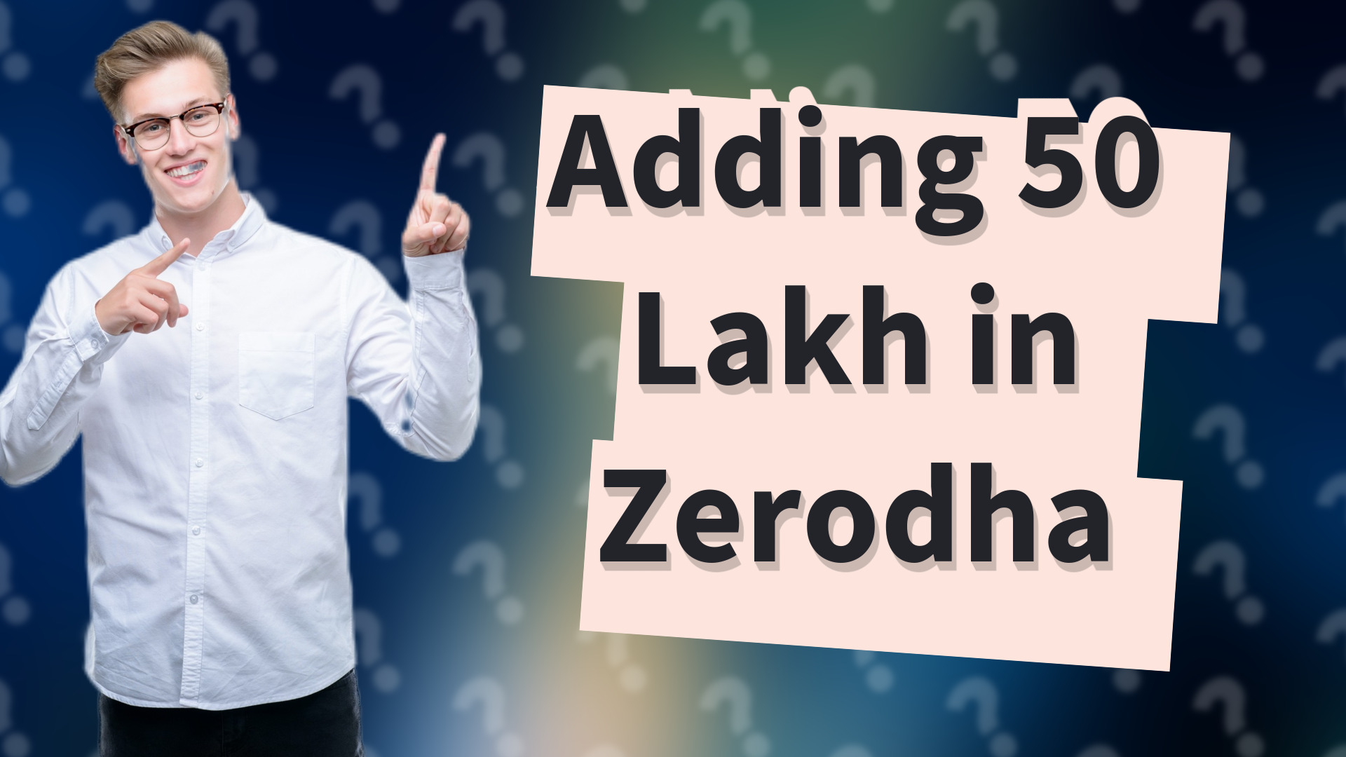 Adding 50 Lakh in Zerodha