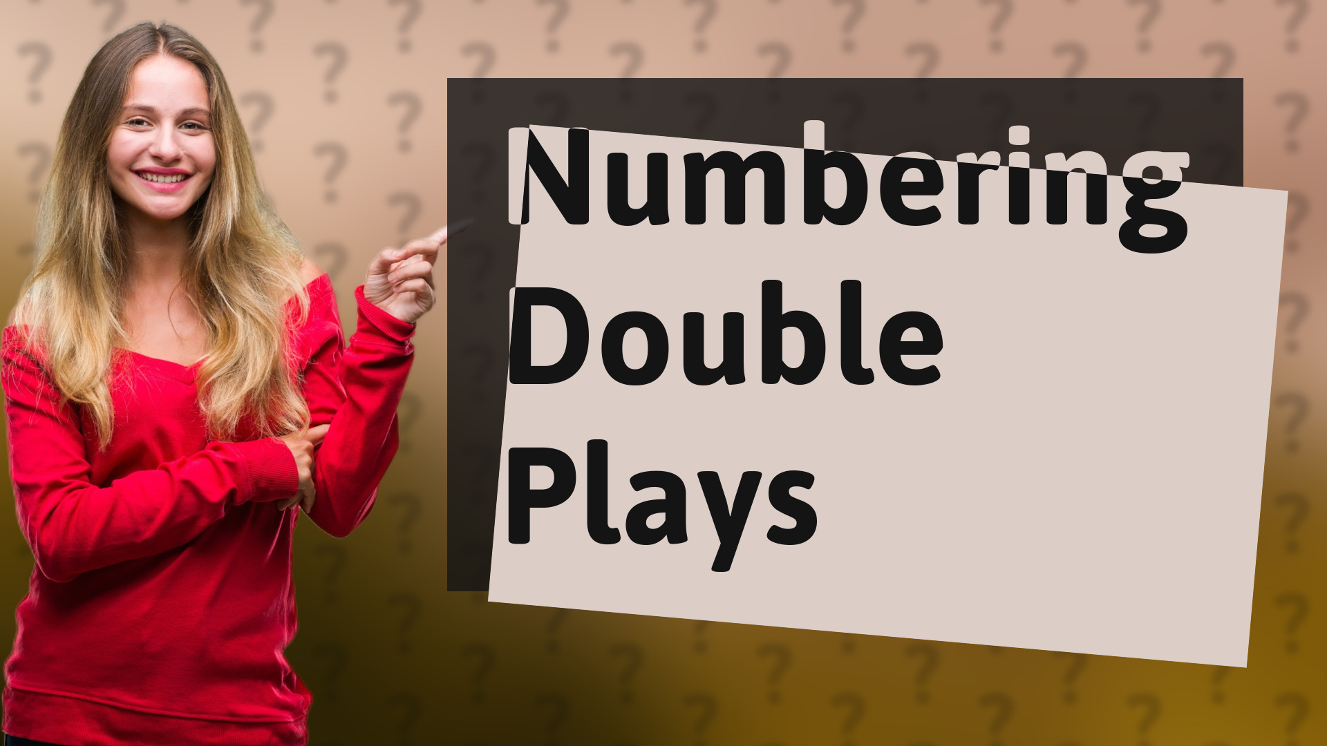 Numbering Double Plays