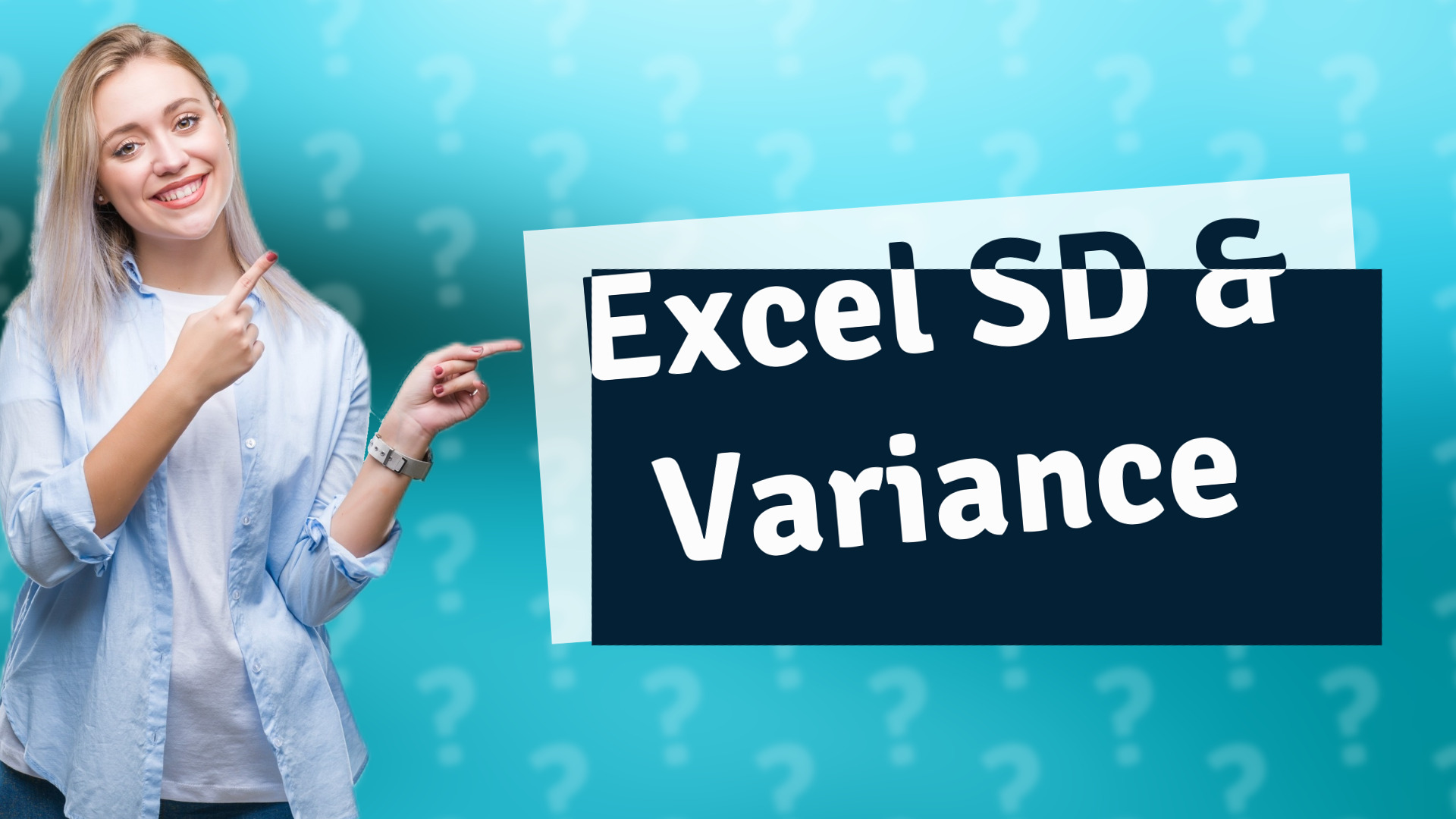 Excel SD & Variance