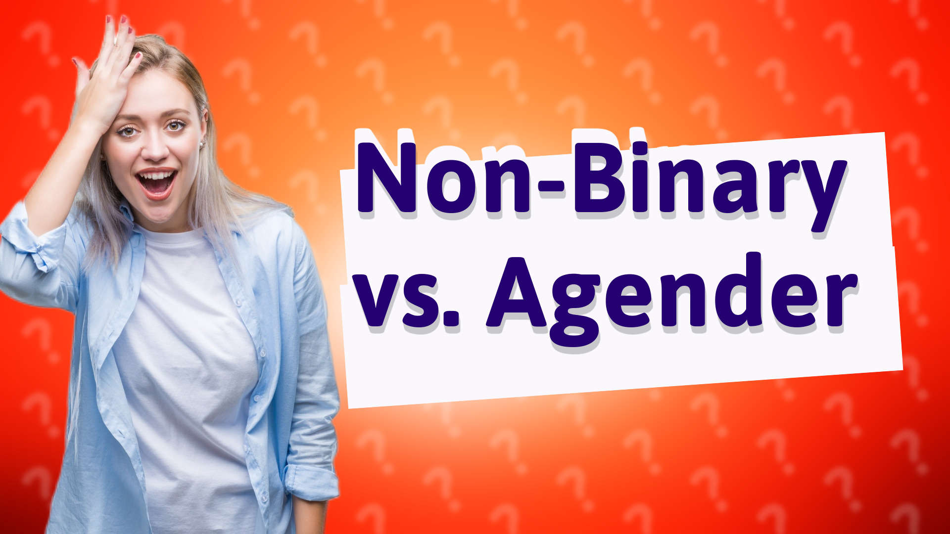 Non-Binary vs. Agender