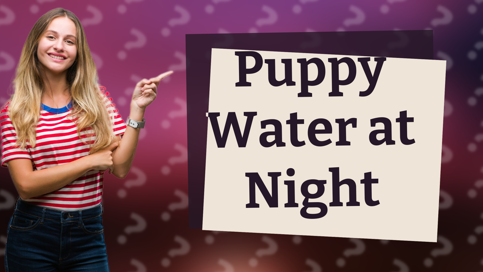 Puppy Water at Night