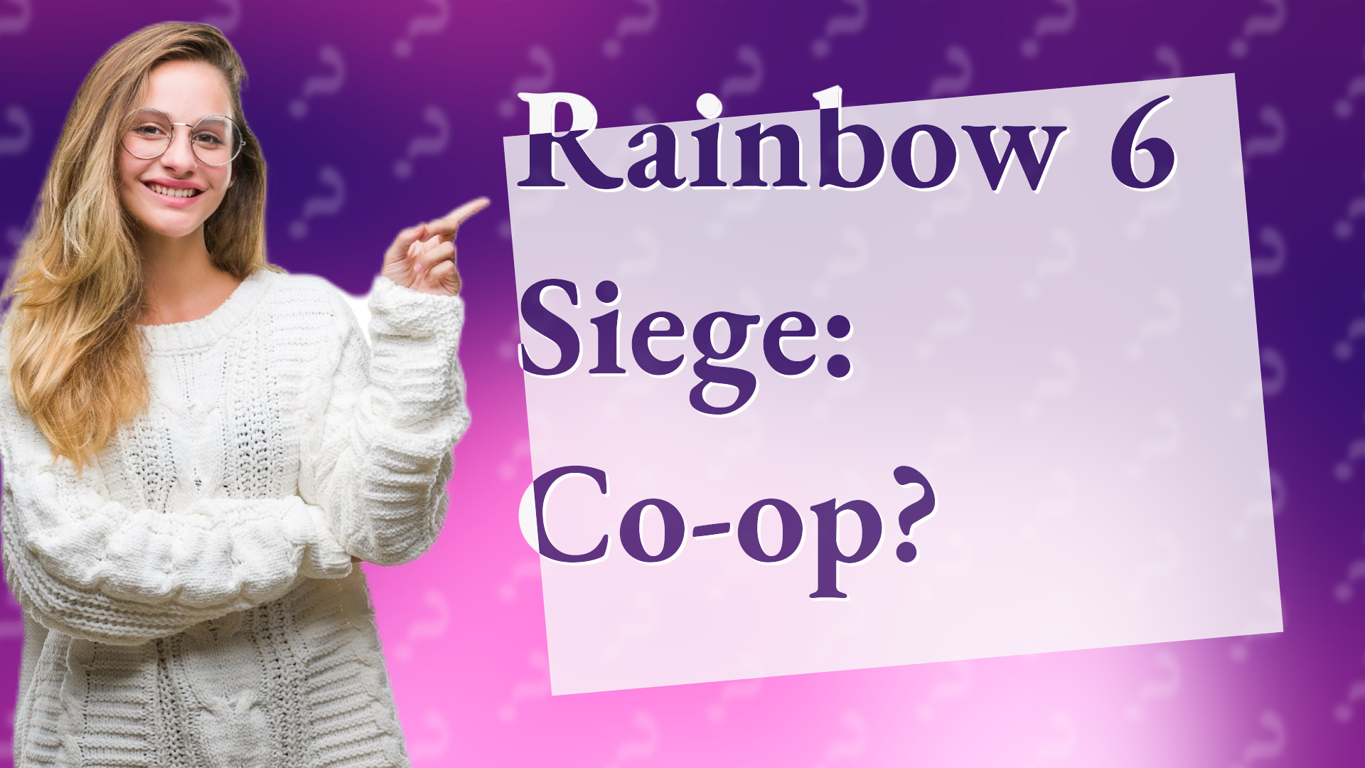 Rainbow 6 Siege: Co-op?
