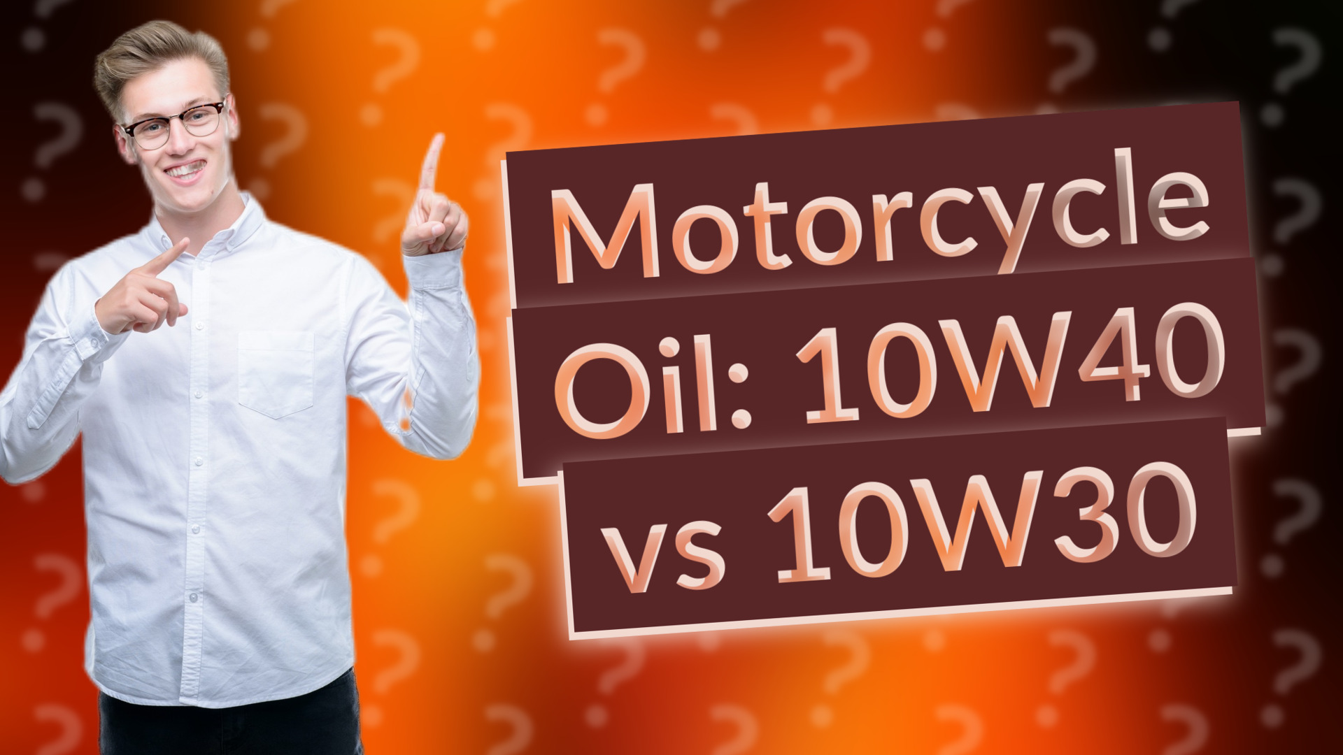 Motorcycle Oil: 10W40 vs 10W30