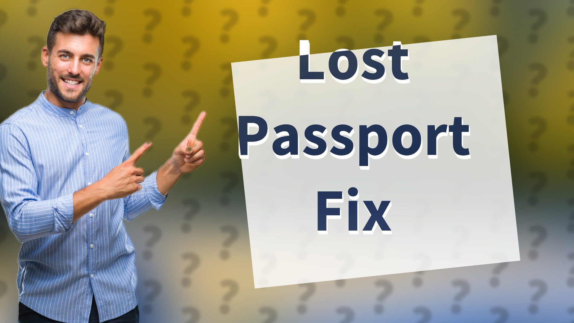 Lost Passport Fix