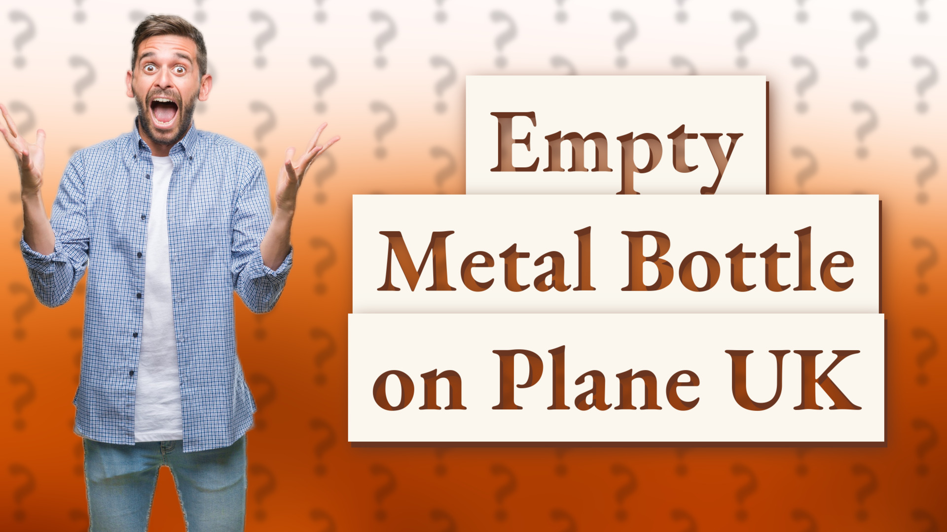 Empty Metal Bottle on Plane UK