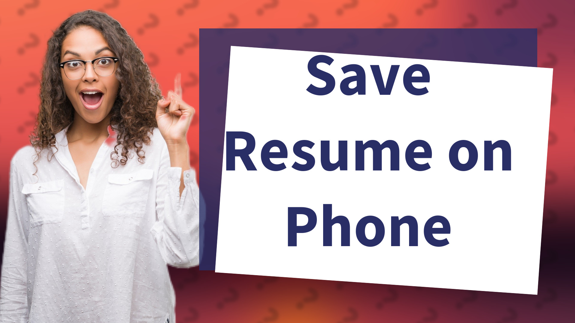 Save Resume on Phone