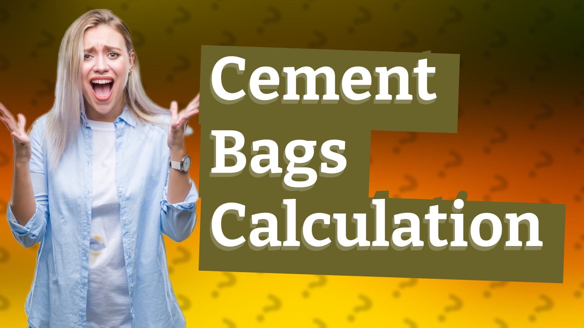 Cement Bags Calculation