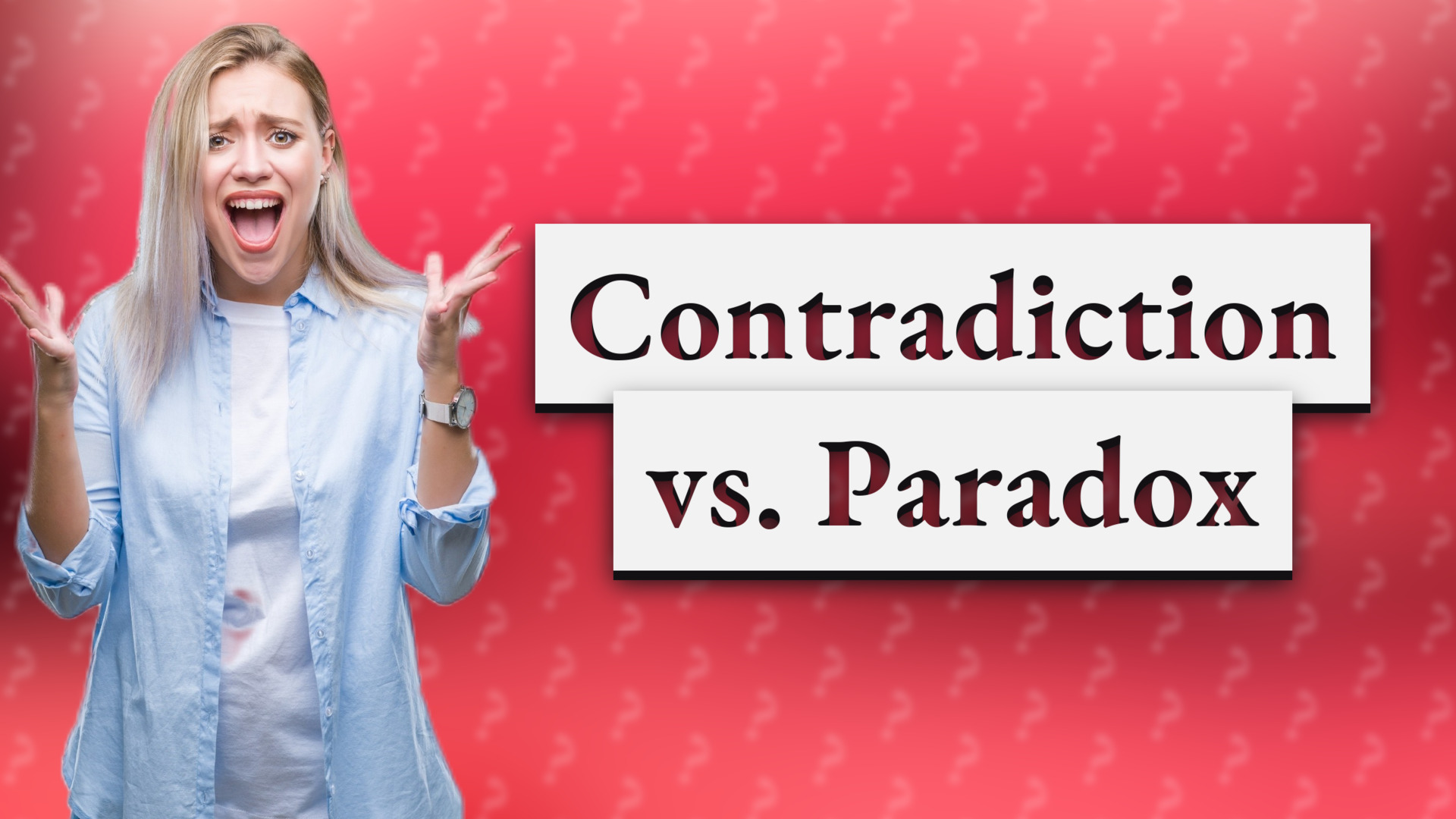 Contradiction vs. Paradox