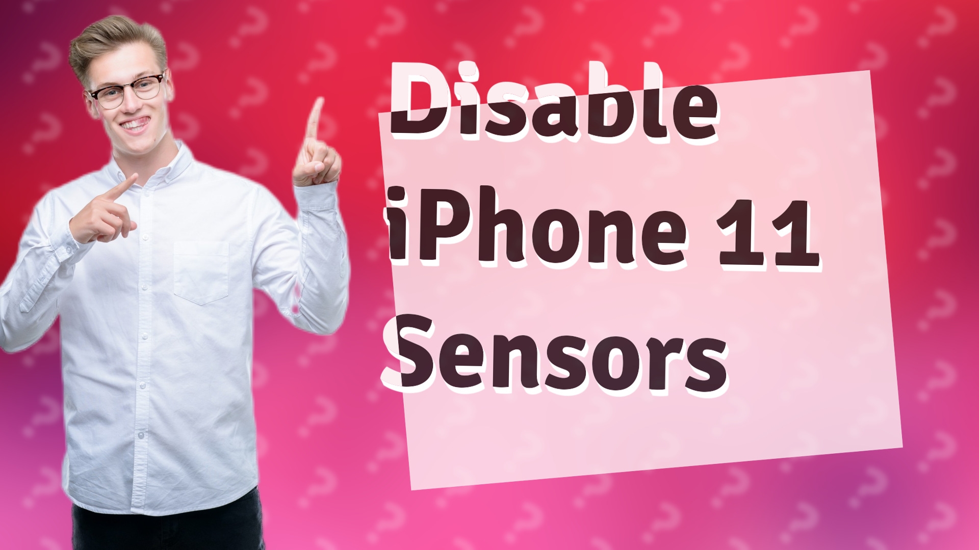 Disable iPhone 11 Sensors