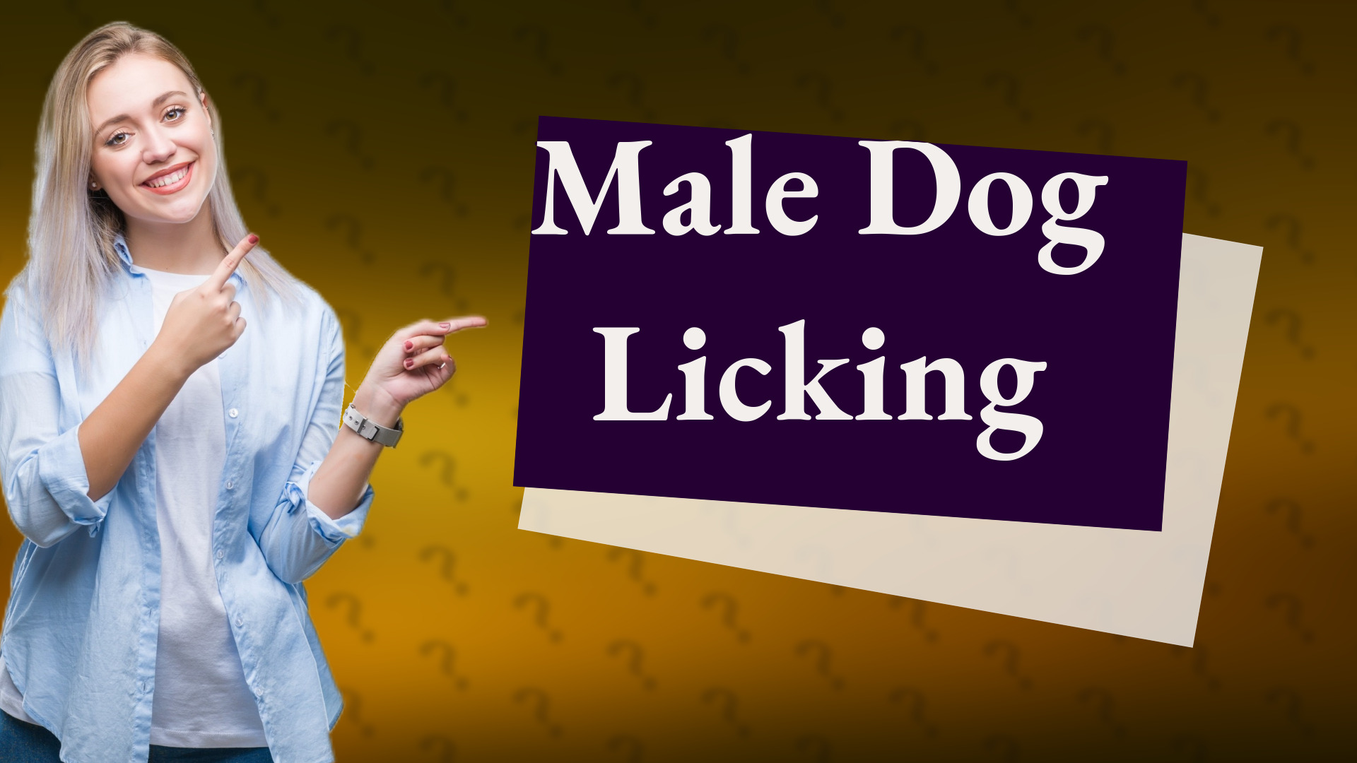Male Dog Licking