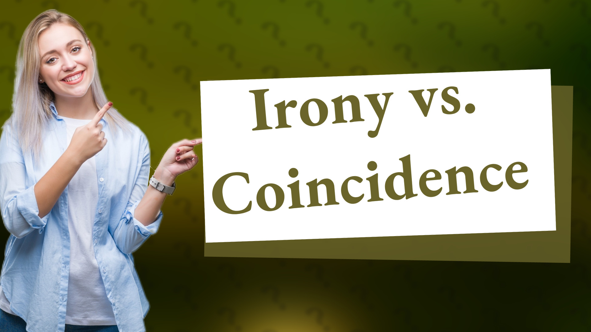 Irony vs. Coincidence