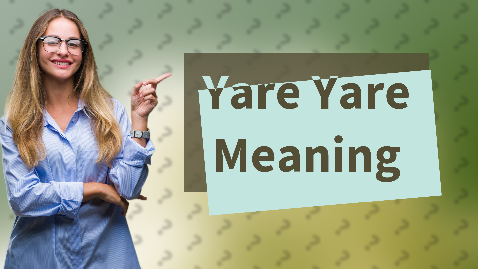 Yare Yare Meaning