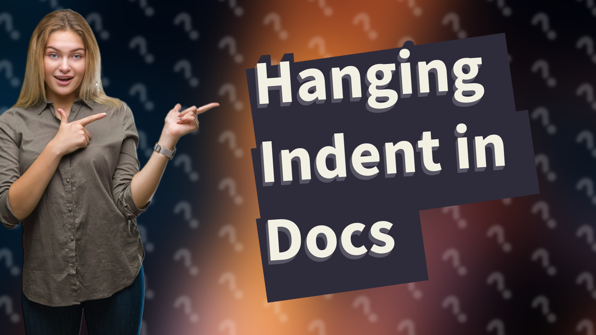Hanging Indent in Docs