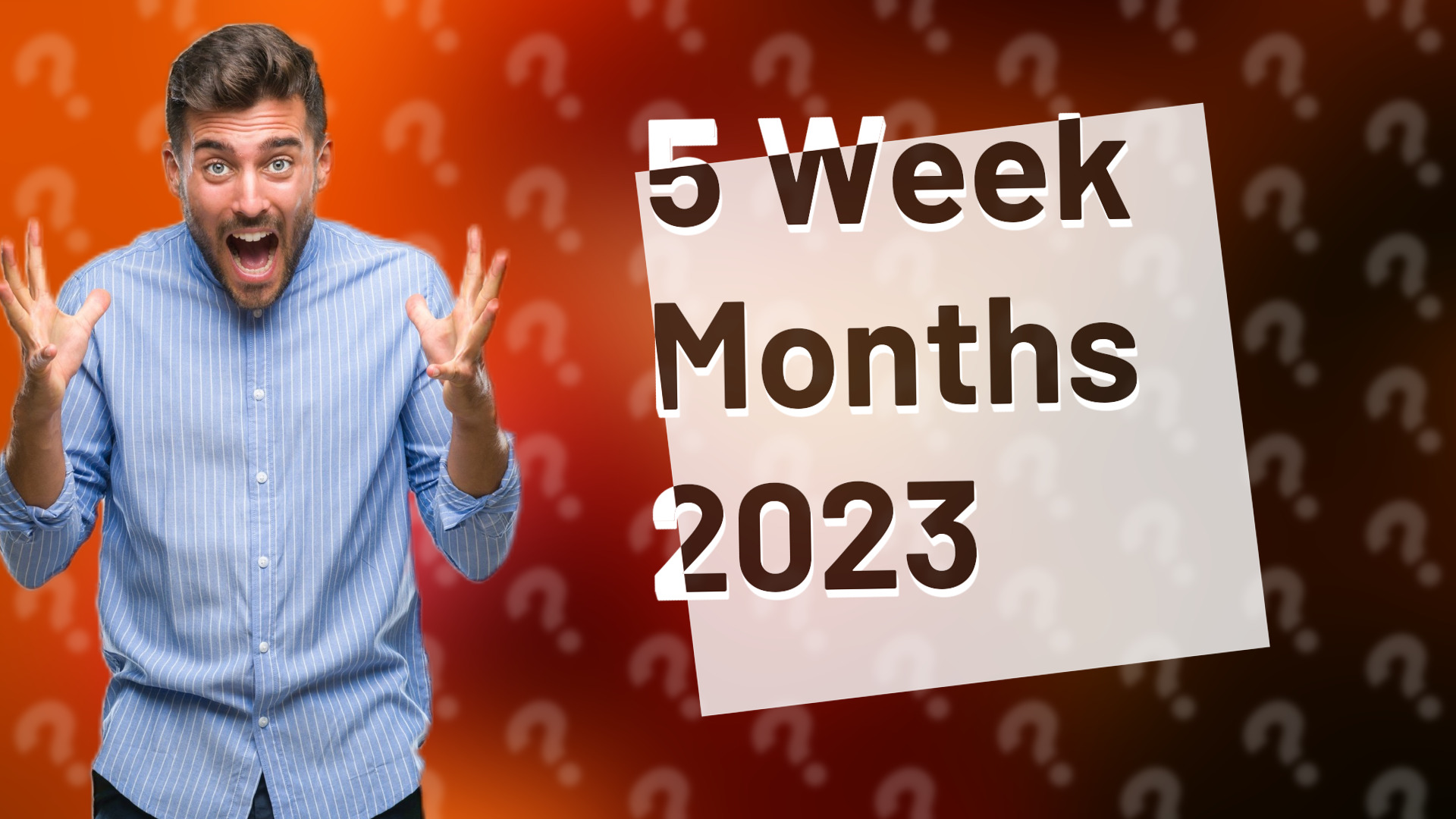 5 Week Months 2023
