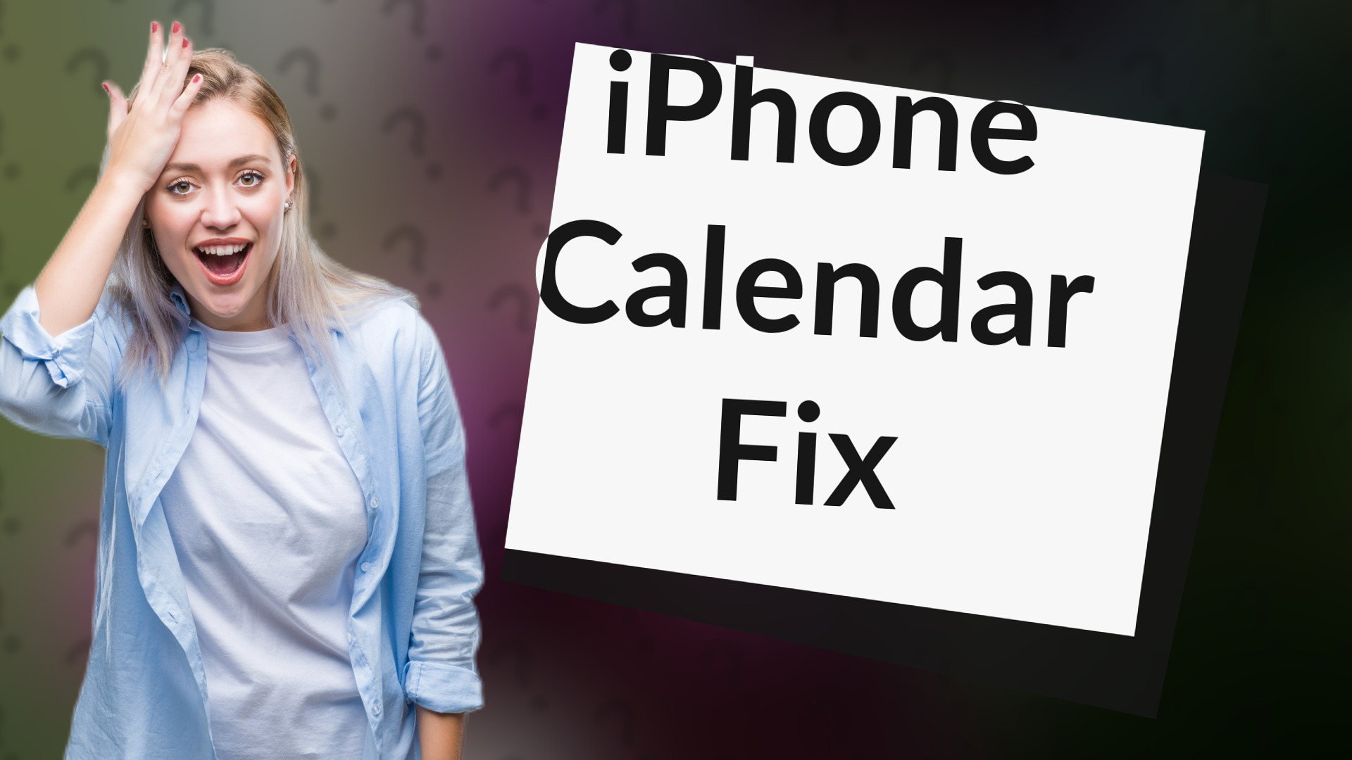 iPhone Calendar Fix