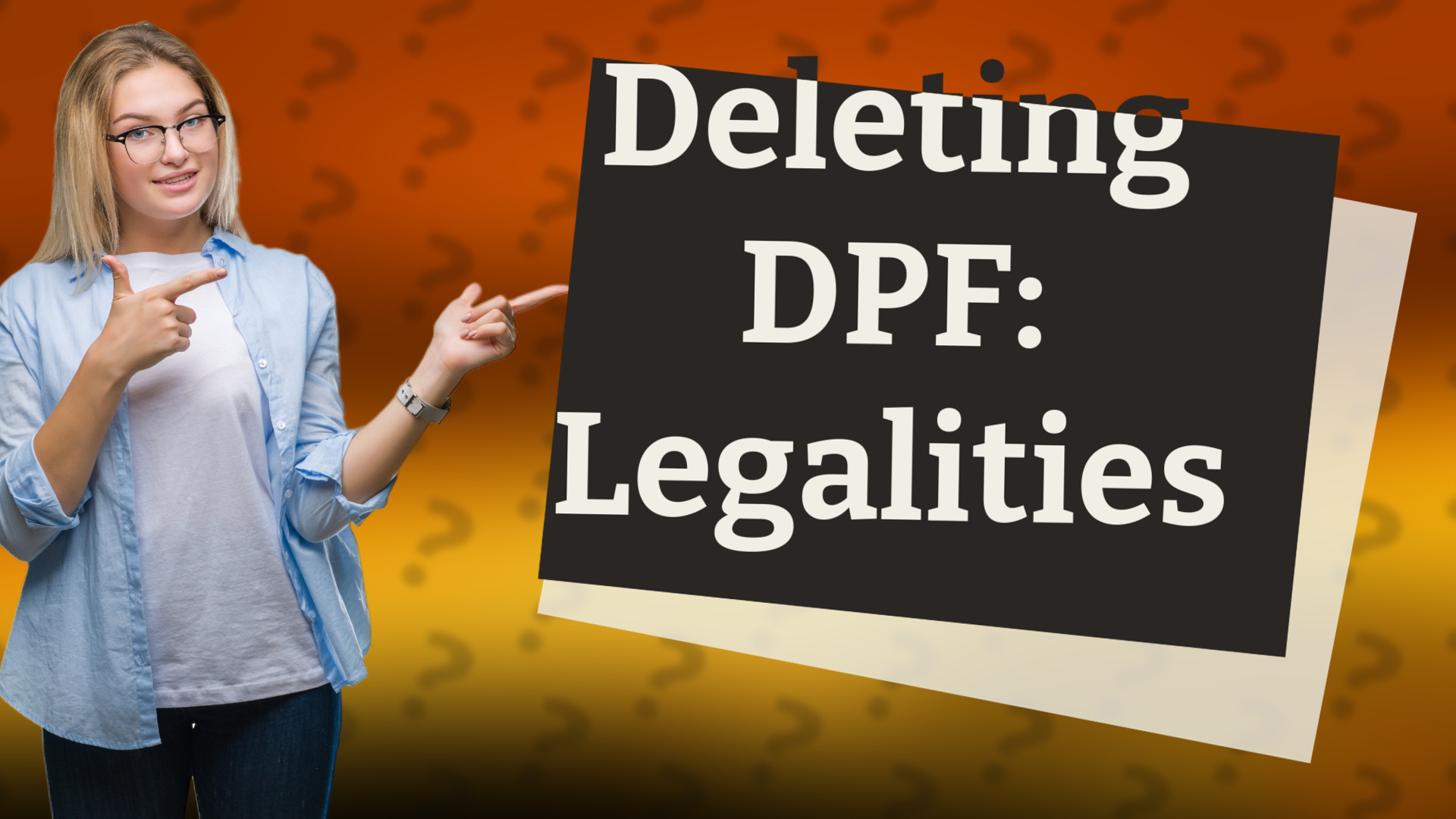 Deleting DPF: Legalities