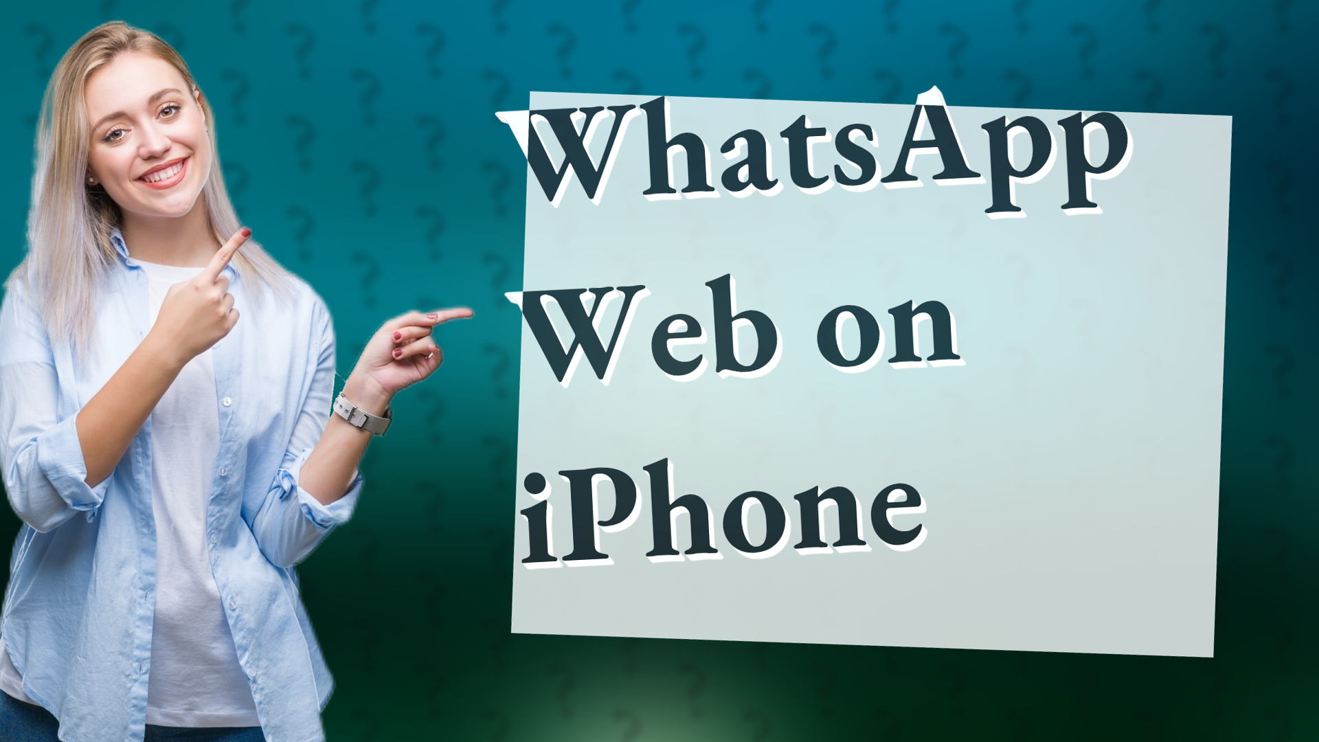 WhatsApp Web on iPhone