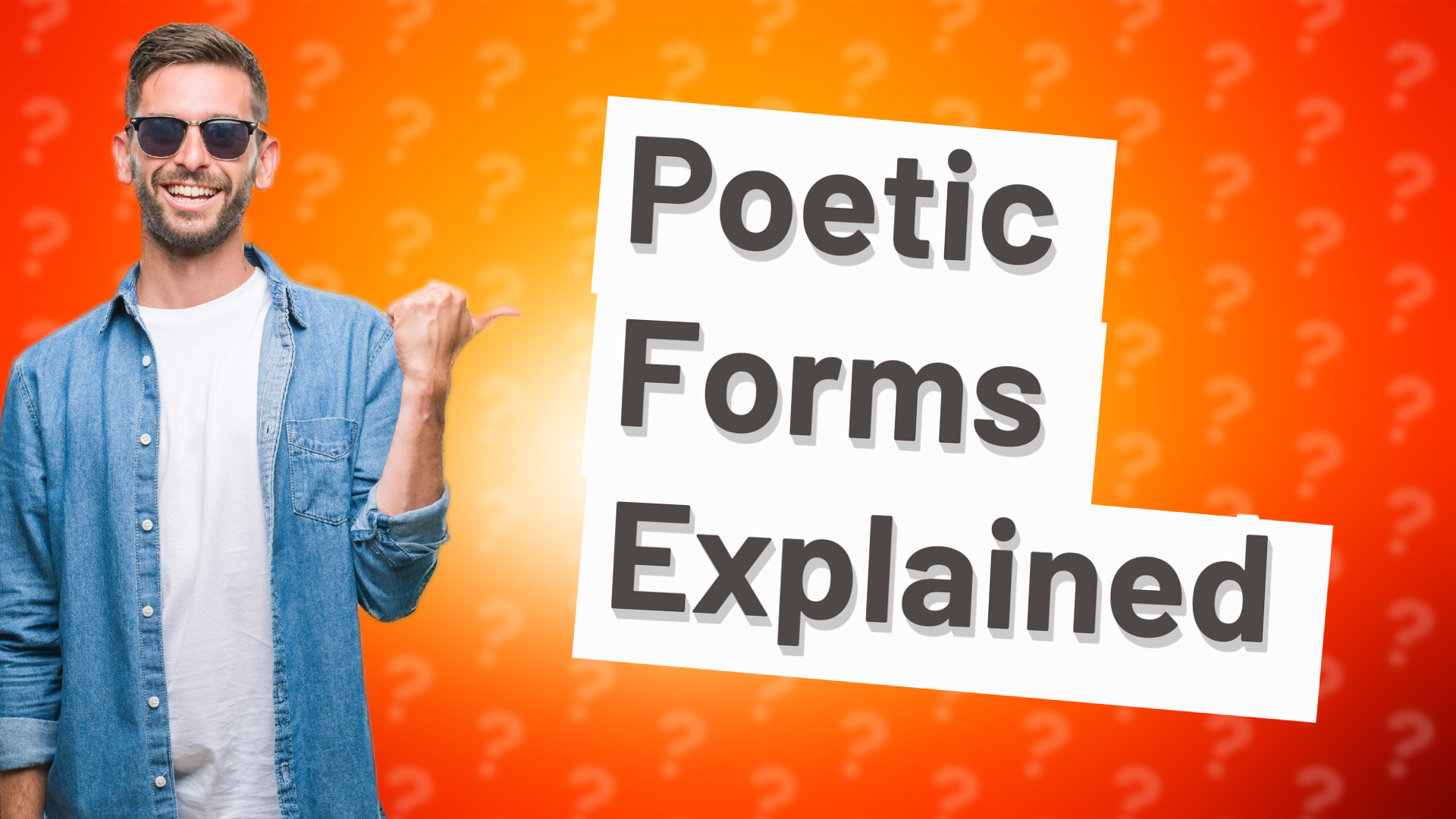 Poetic Forms Explained