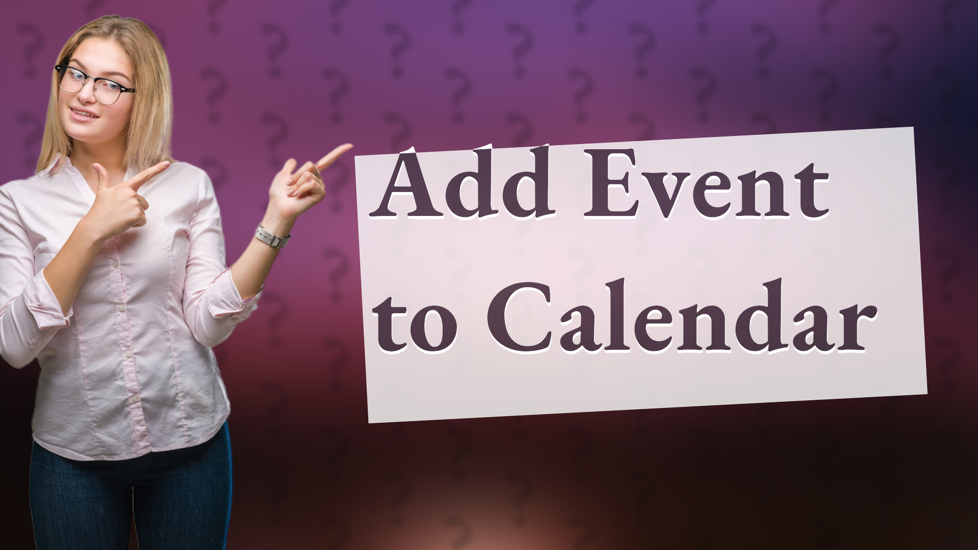 Add Event to Calendar