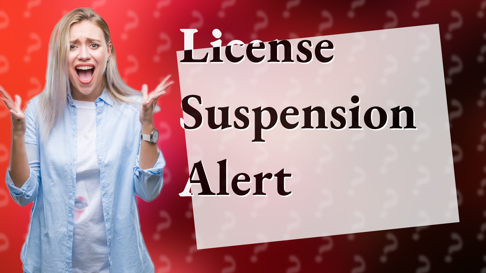 License Suspension Alert