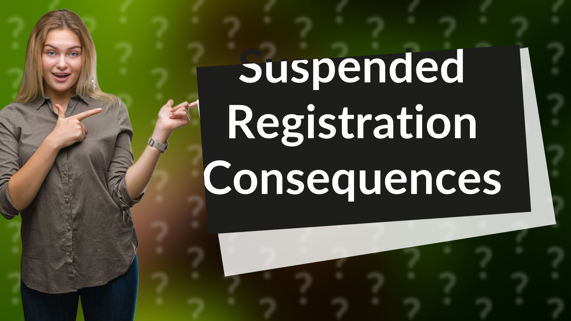 Suspended Registration Consequences