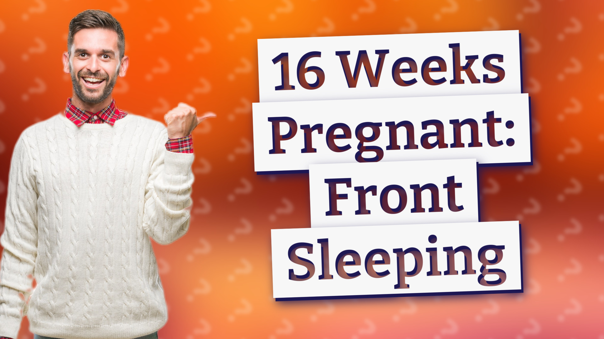 16 Weeks Pregnant: Front Sleeping