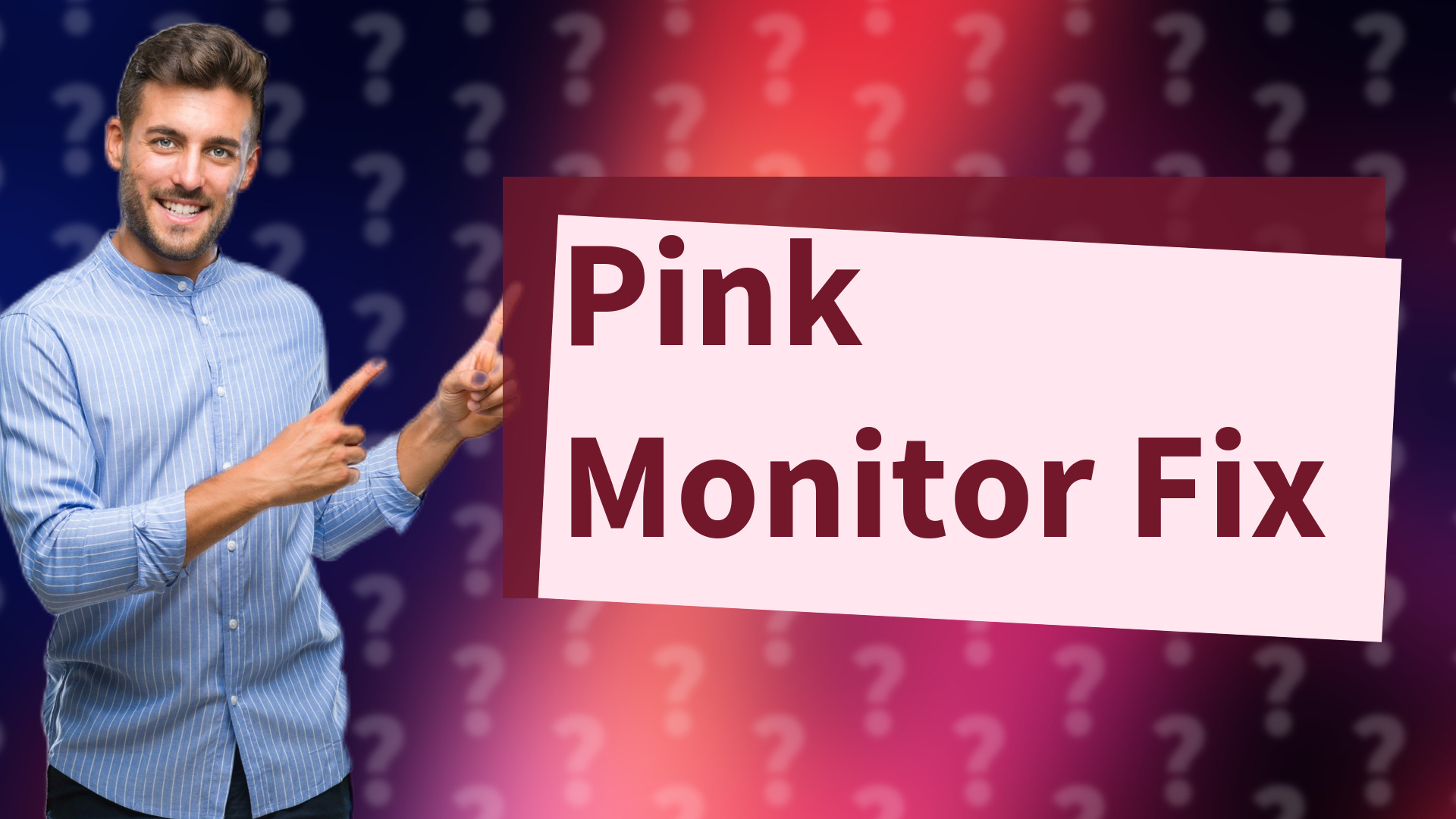 Pink Monitor Fix