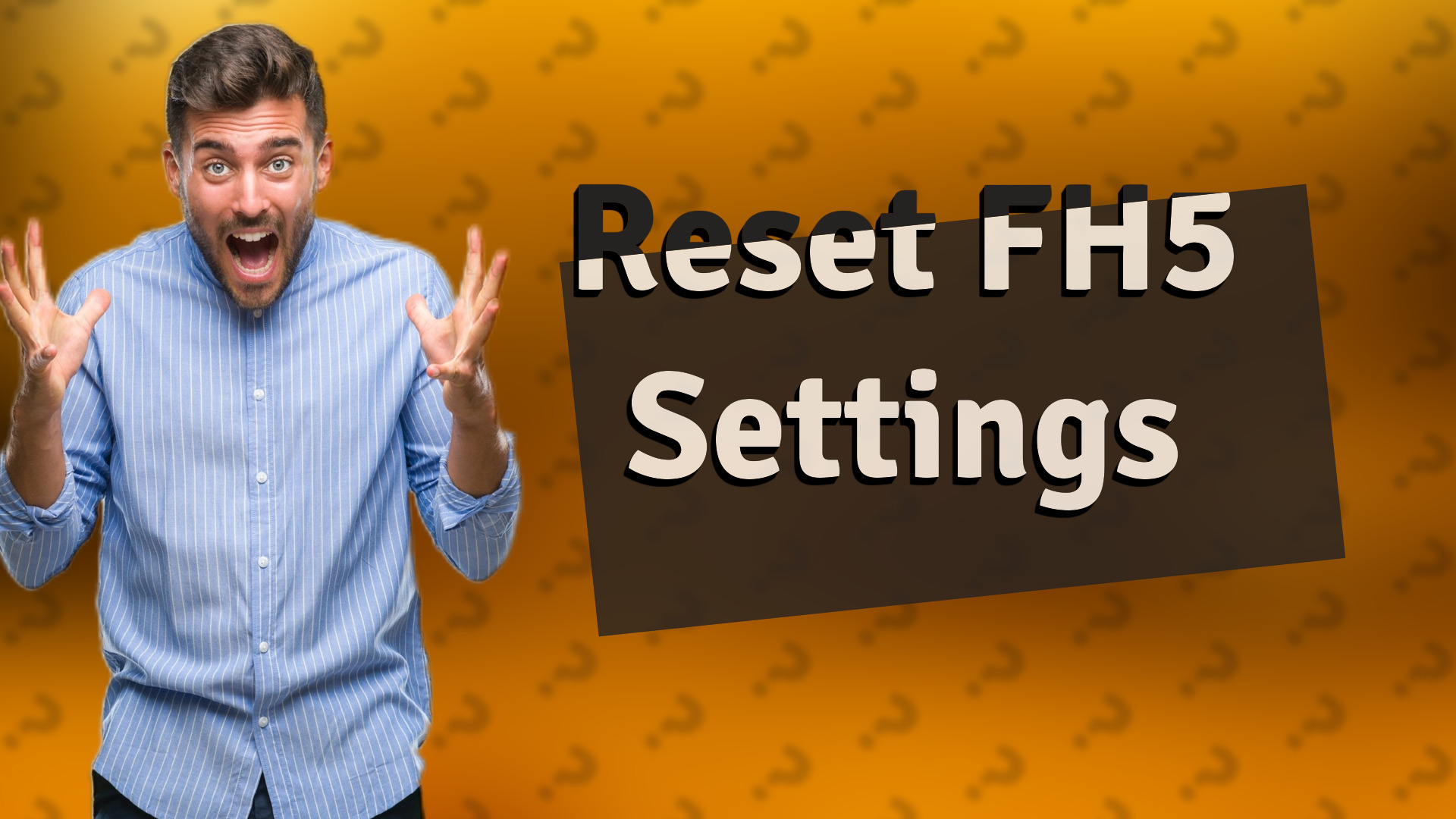 Reset FH5 Settings