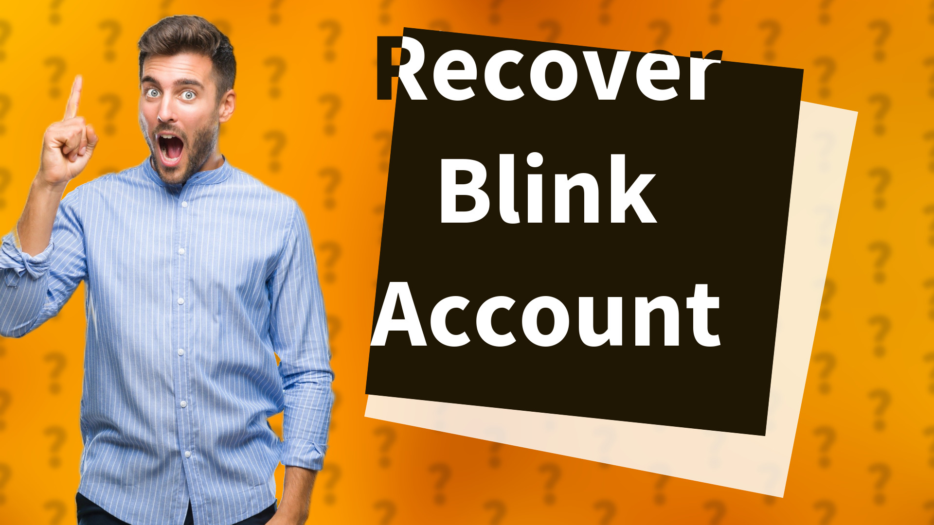 Recover Blink Account