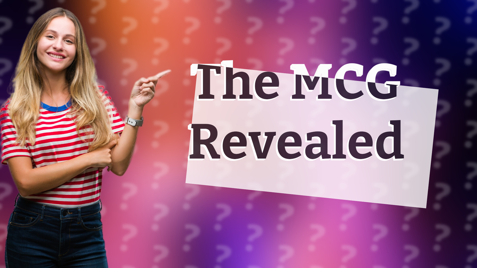 The MCG Revealed