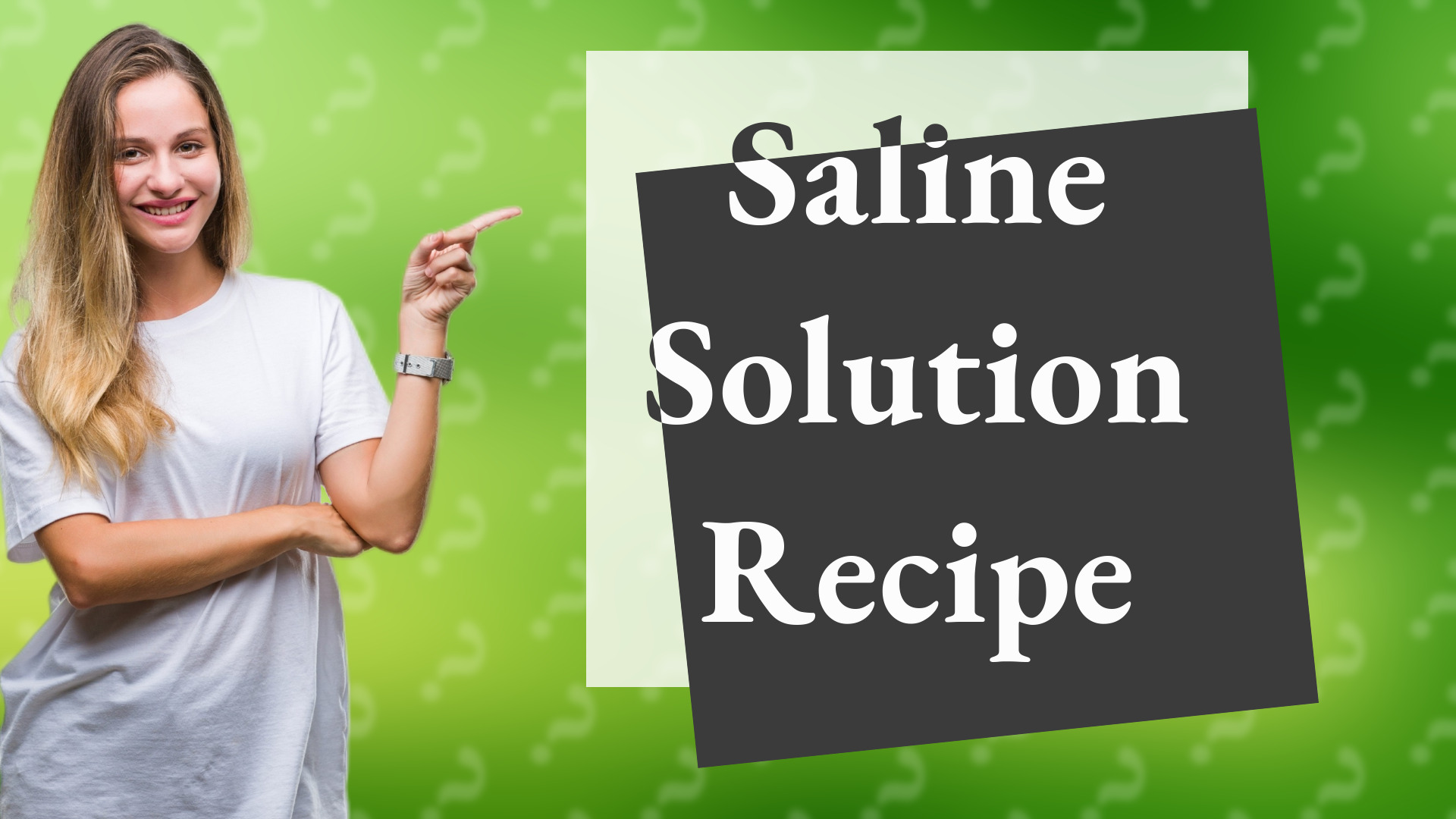 Saline Solution Recipe