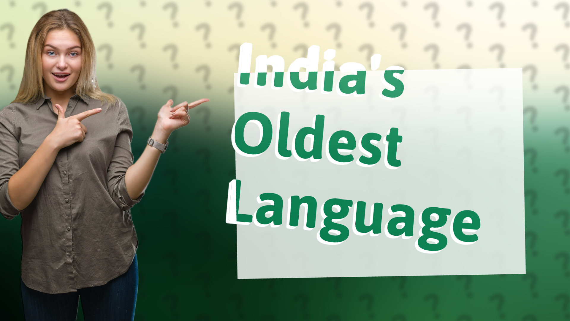 India's Oldest Language
