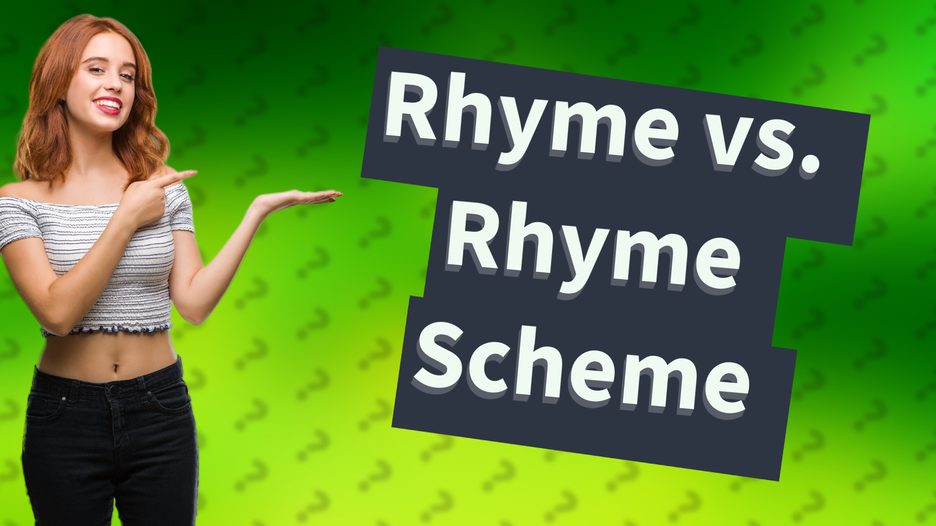 Rhyme vs. Rhyme Scheme