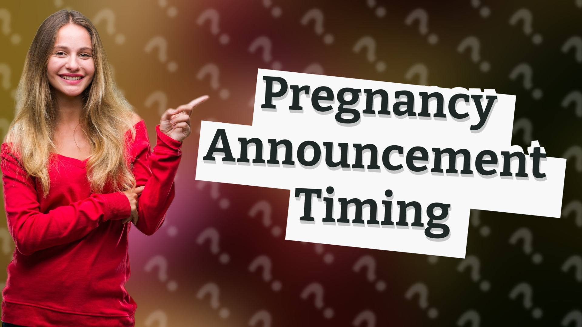 Pregnancy Announcement Timing
